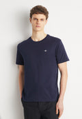 PRINTED ARCHIVE SHIELD - Basic T-shirt - evening blue