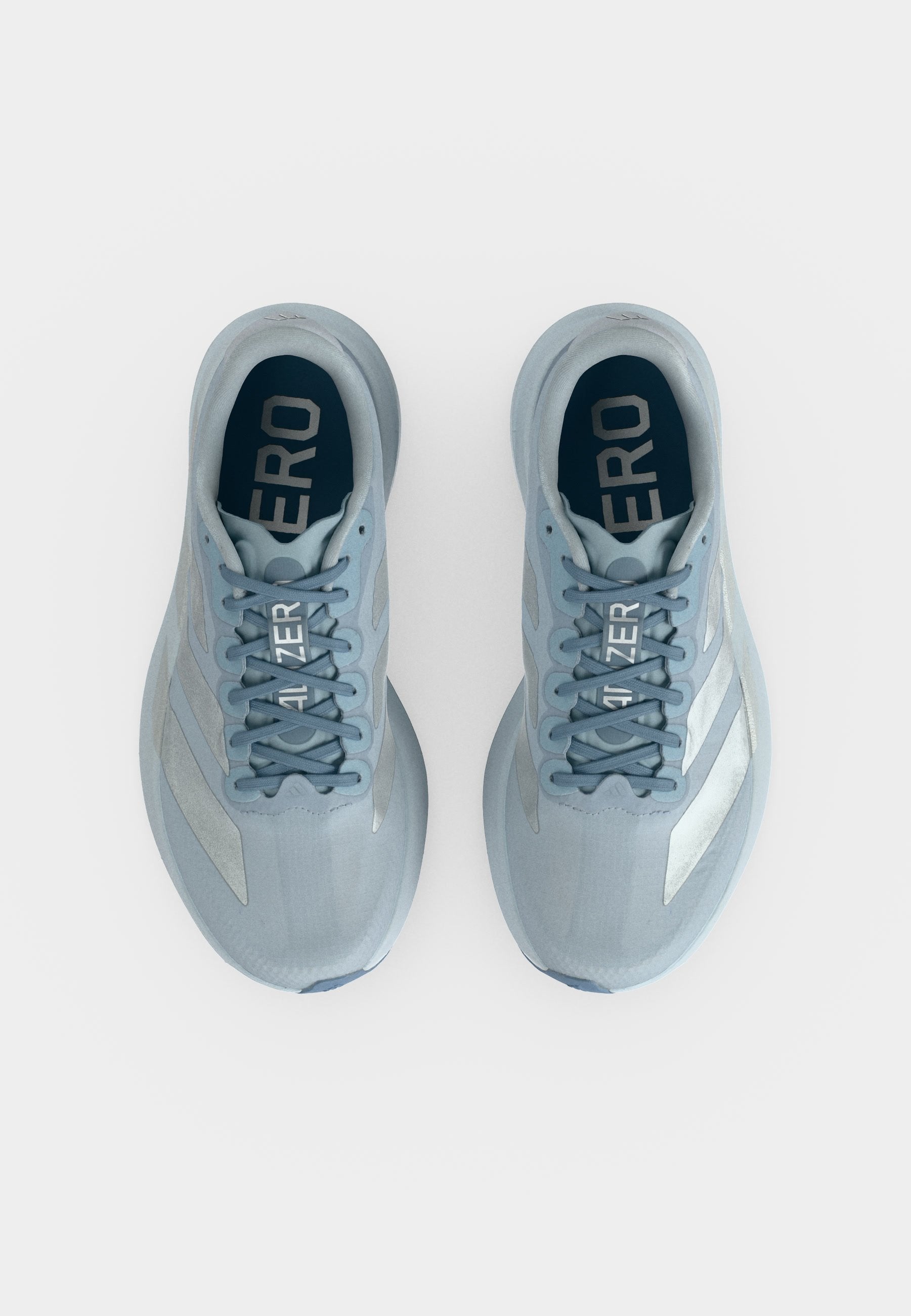 ADIZERO EVO SL WOVEN W - Road running shoes - halo blue/silver-coloured metallic/blue