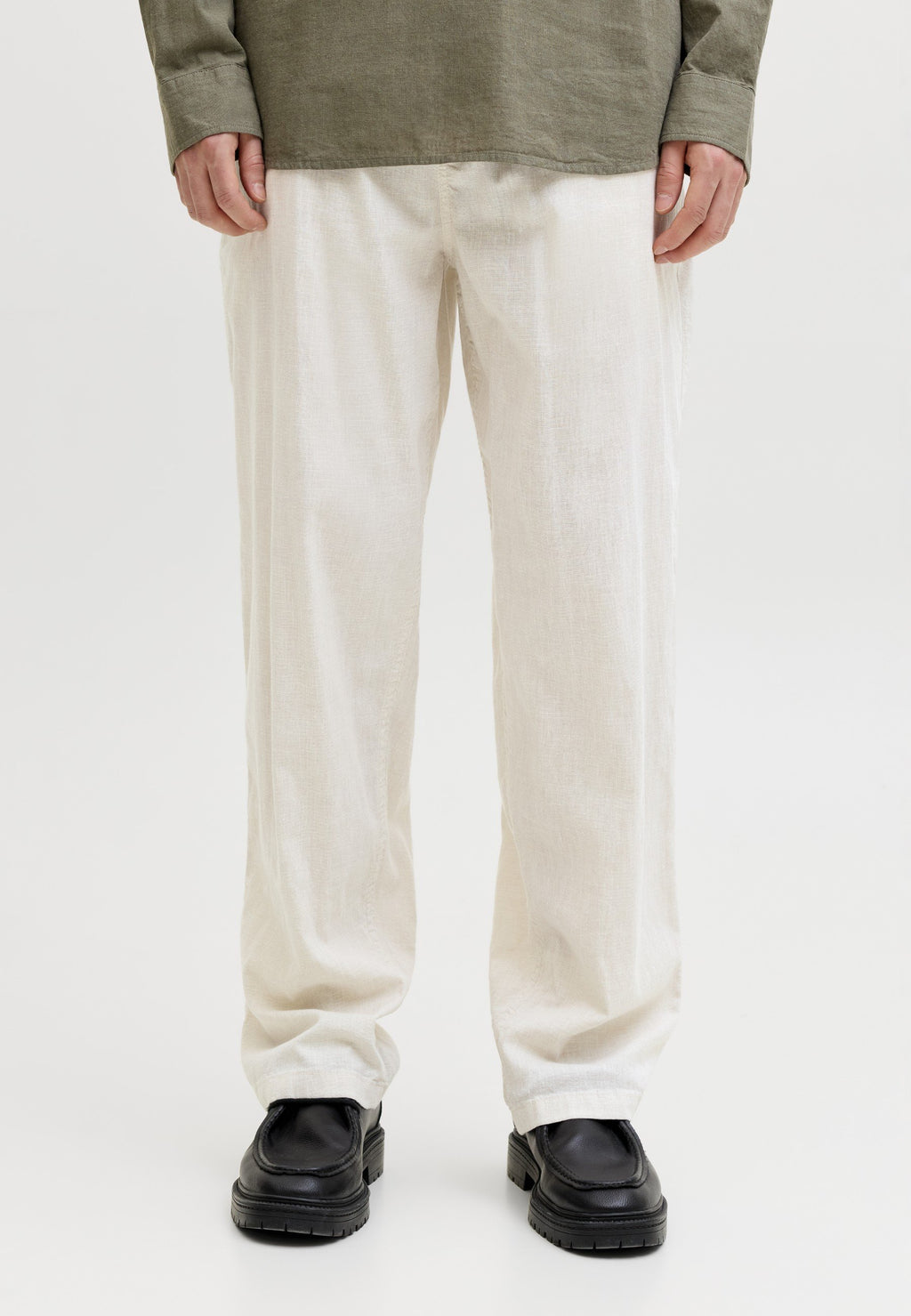 Joggers Wide Leg Fit - Trousers - string melange