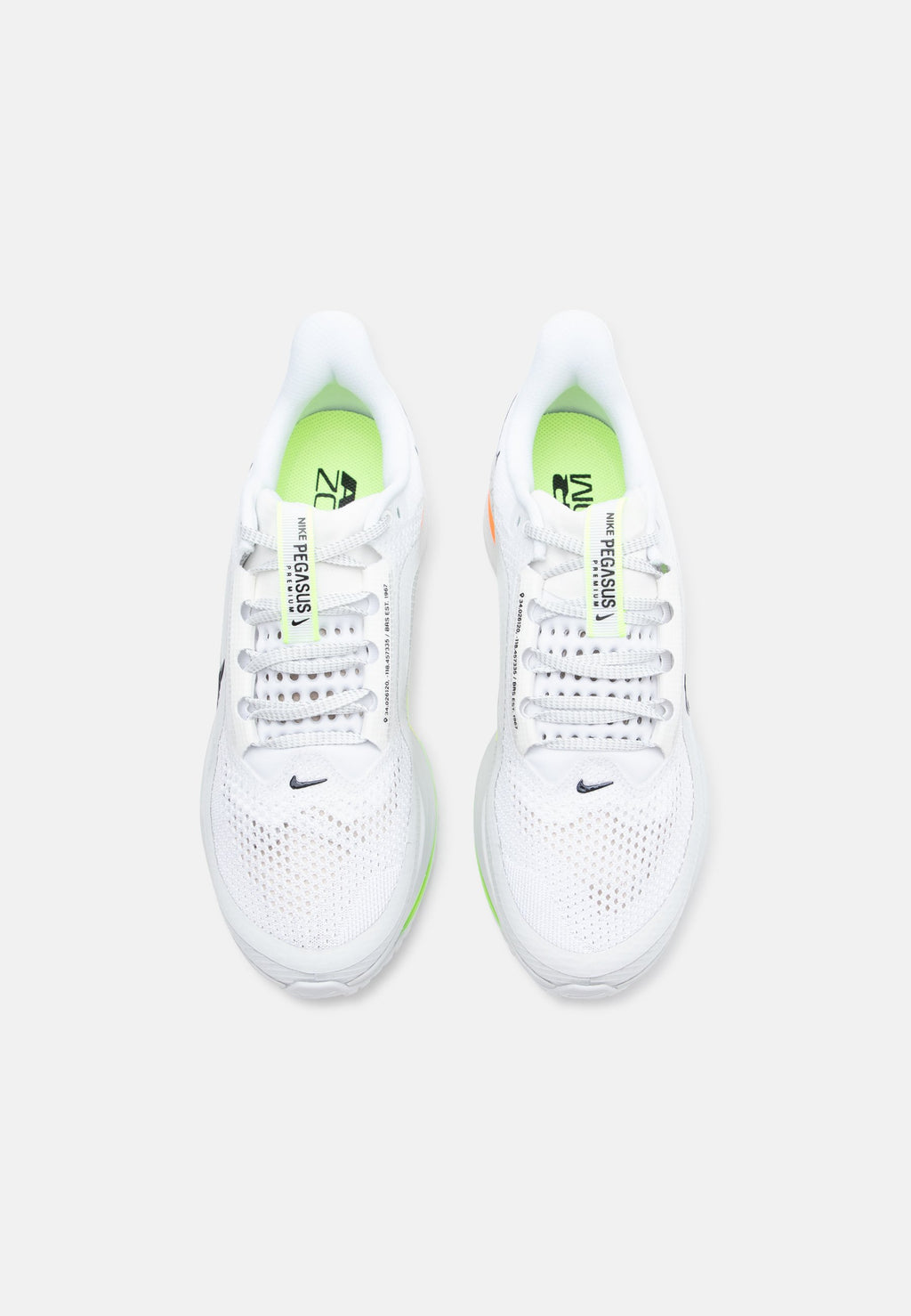 PEGASUS PREMIUM - Road running shoes - white/black/off white/volt/volt ice/total orange