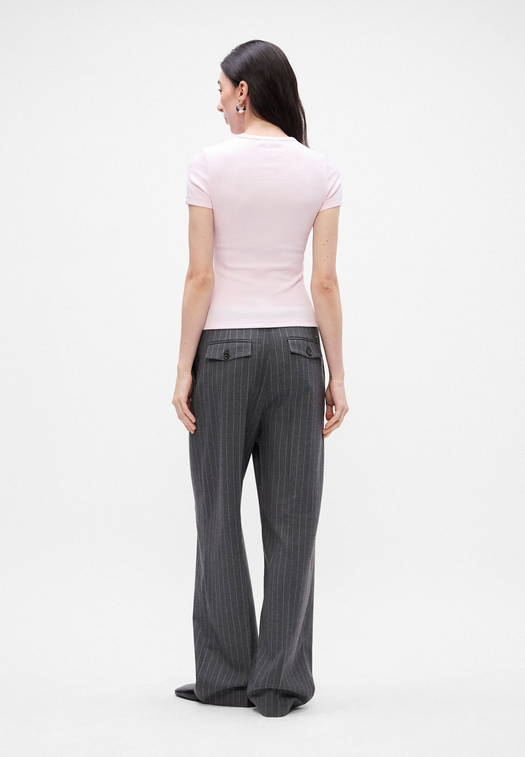 SLIM BADGE TEE - Basic T-shirt - light pink