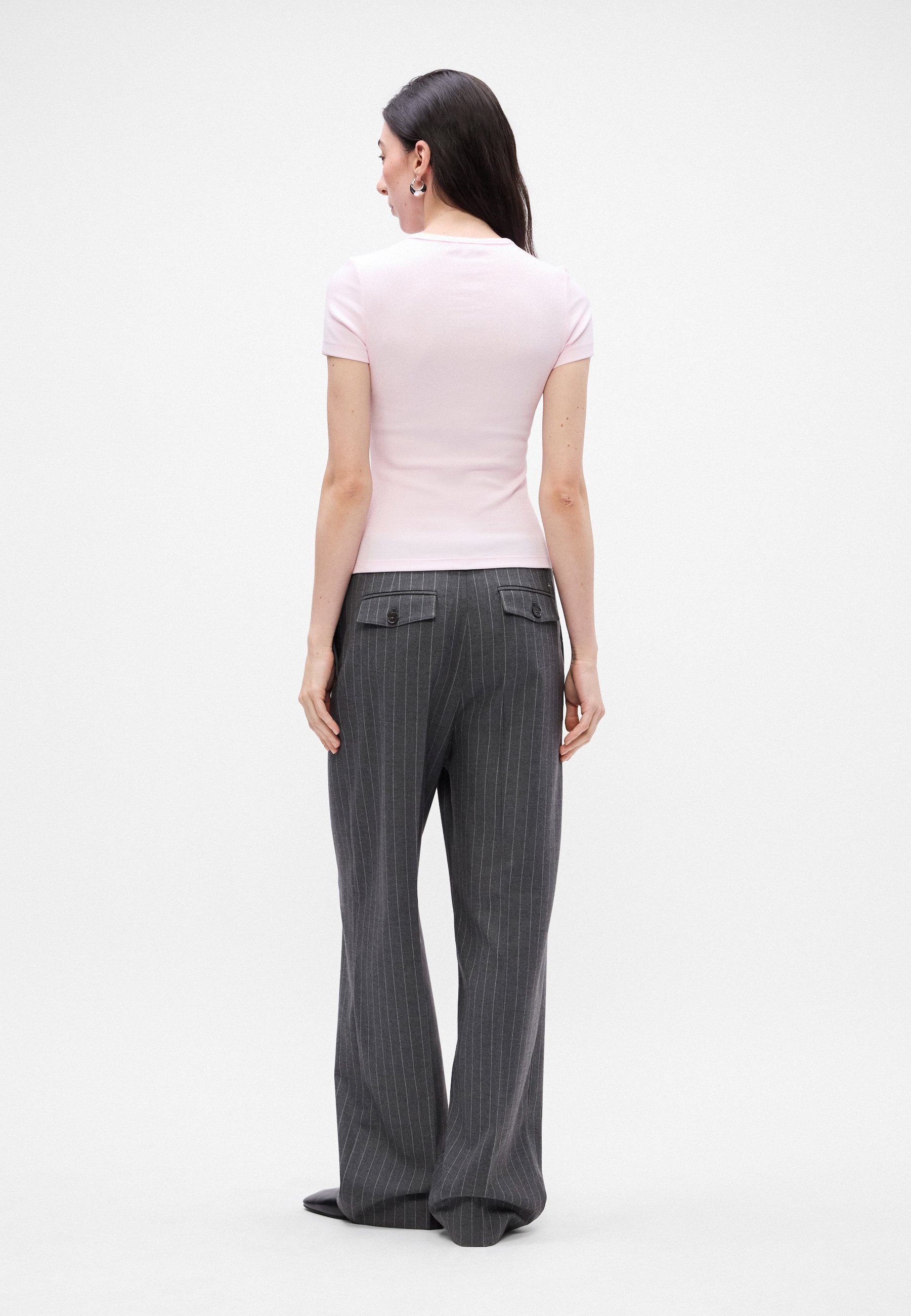 SLIM BADGE TEE - Basic T-shirt - light pink