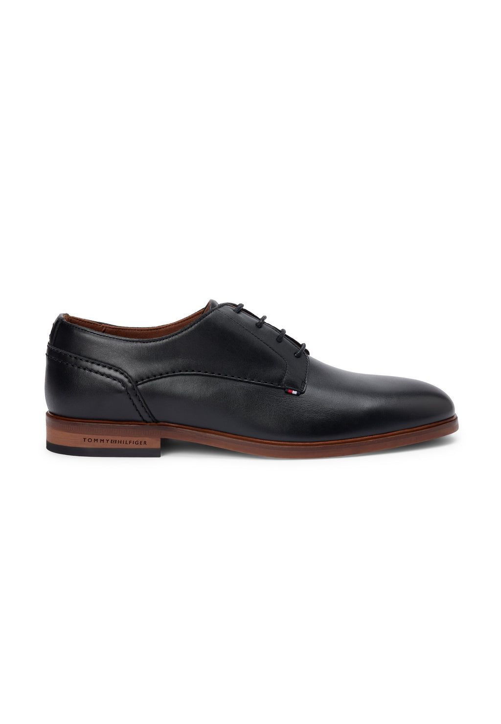 LEATHER DERBY SHOES - Lace-ups - black
