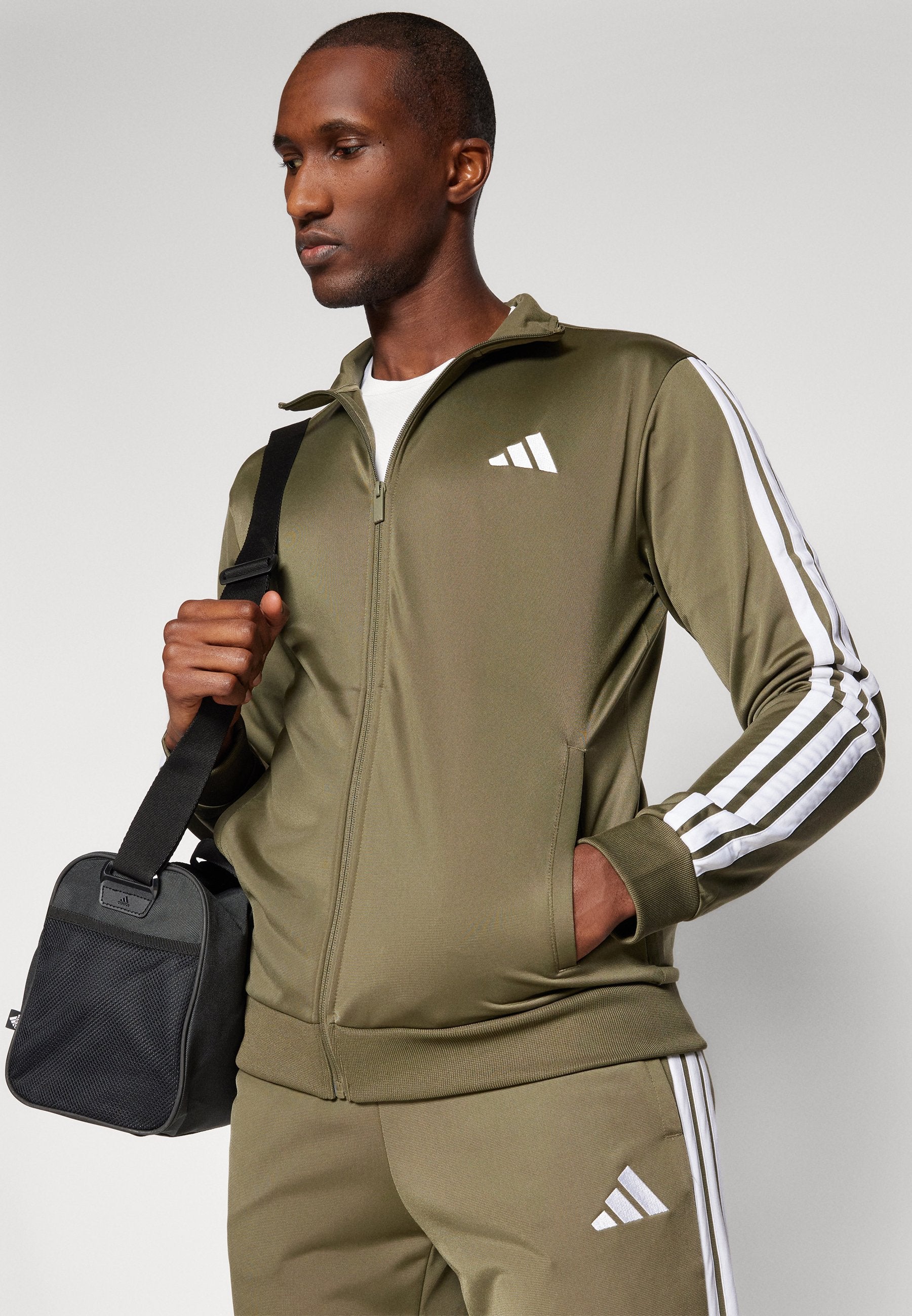 3 STRIPES - Tracksuit - olive strata/white