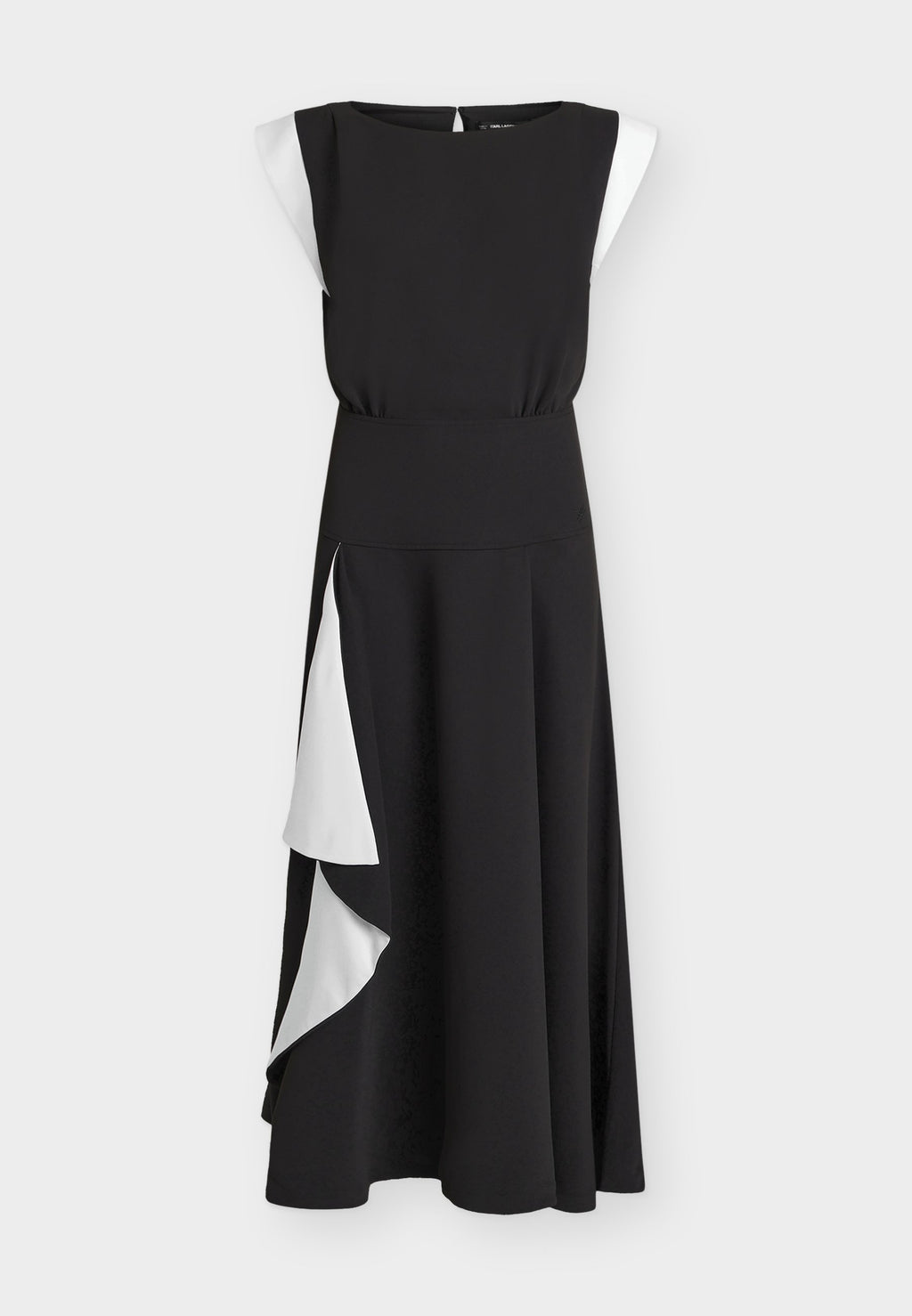 FRILL HEM MAXI - Day dress - black/white