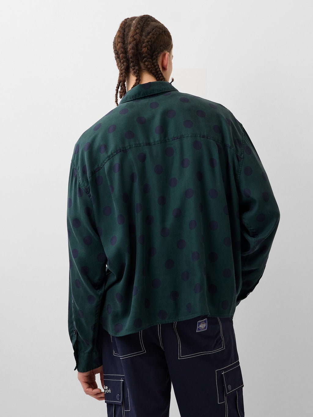 GAP AWAKE NY TWILL DOTTED BIG SHIRT - Button-down blouse - campus green