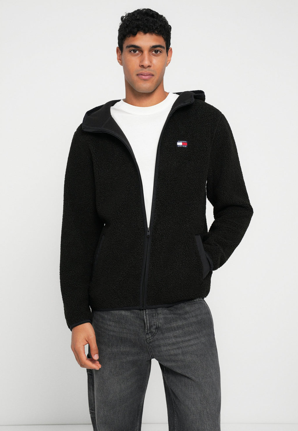 BADGE ZIP UNISEX - Fleece jacket - black