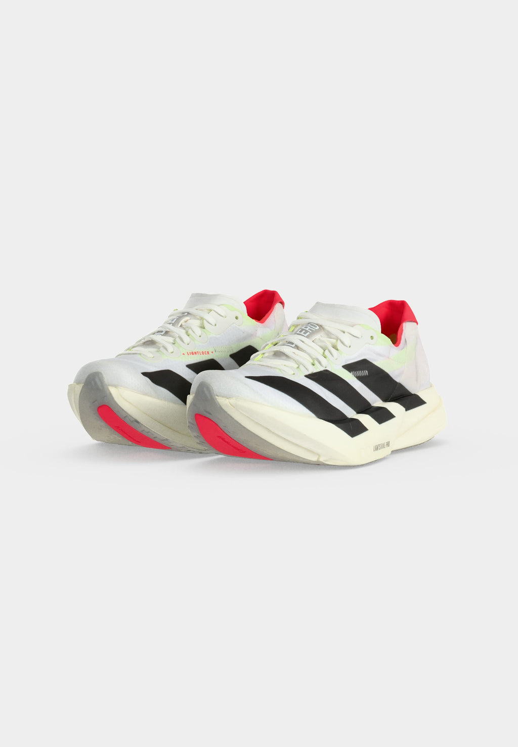 ADIZERO ADIOS PRO 4 - Road running shoes - cloud white/core black/silver-coloured metallic