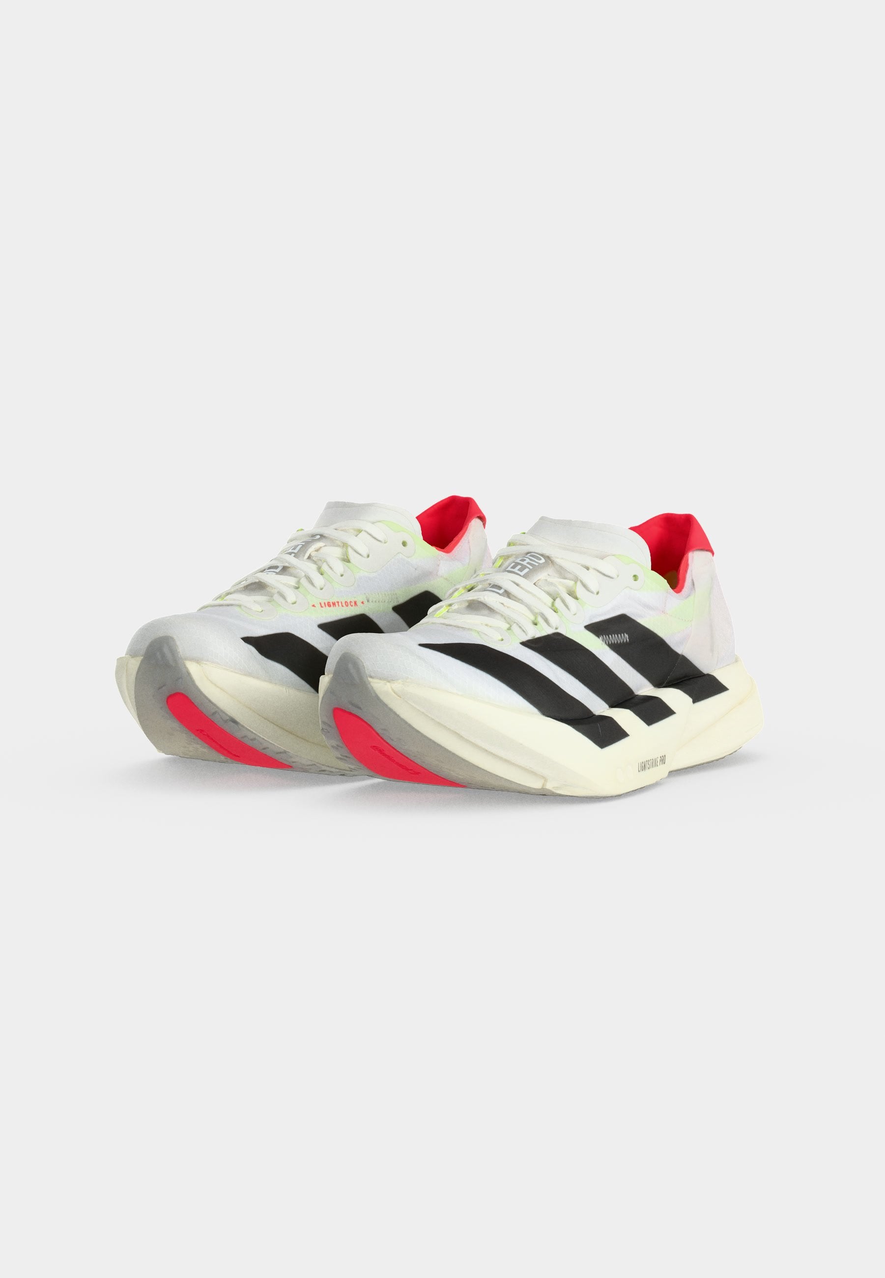 ADIZERO ADIOS PRO 4 - Road running shoes - cloud white/core black/silver-coloured metallic