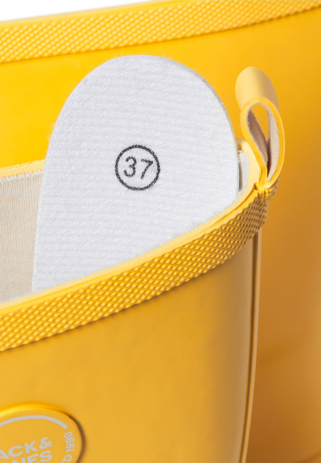 Bottes en caoutchouc Wellington junior - couleur jaune de sécurité
