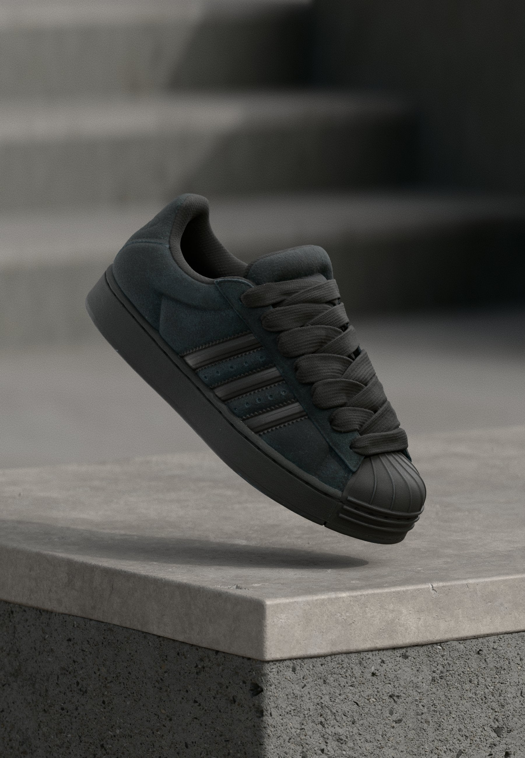 SUPERSTAR ST W - Baskets - noir/or métallisé