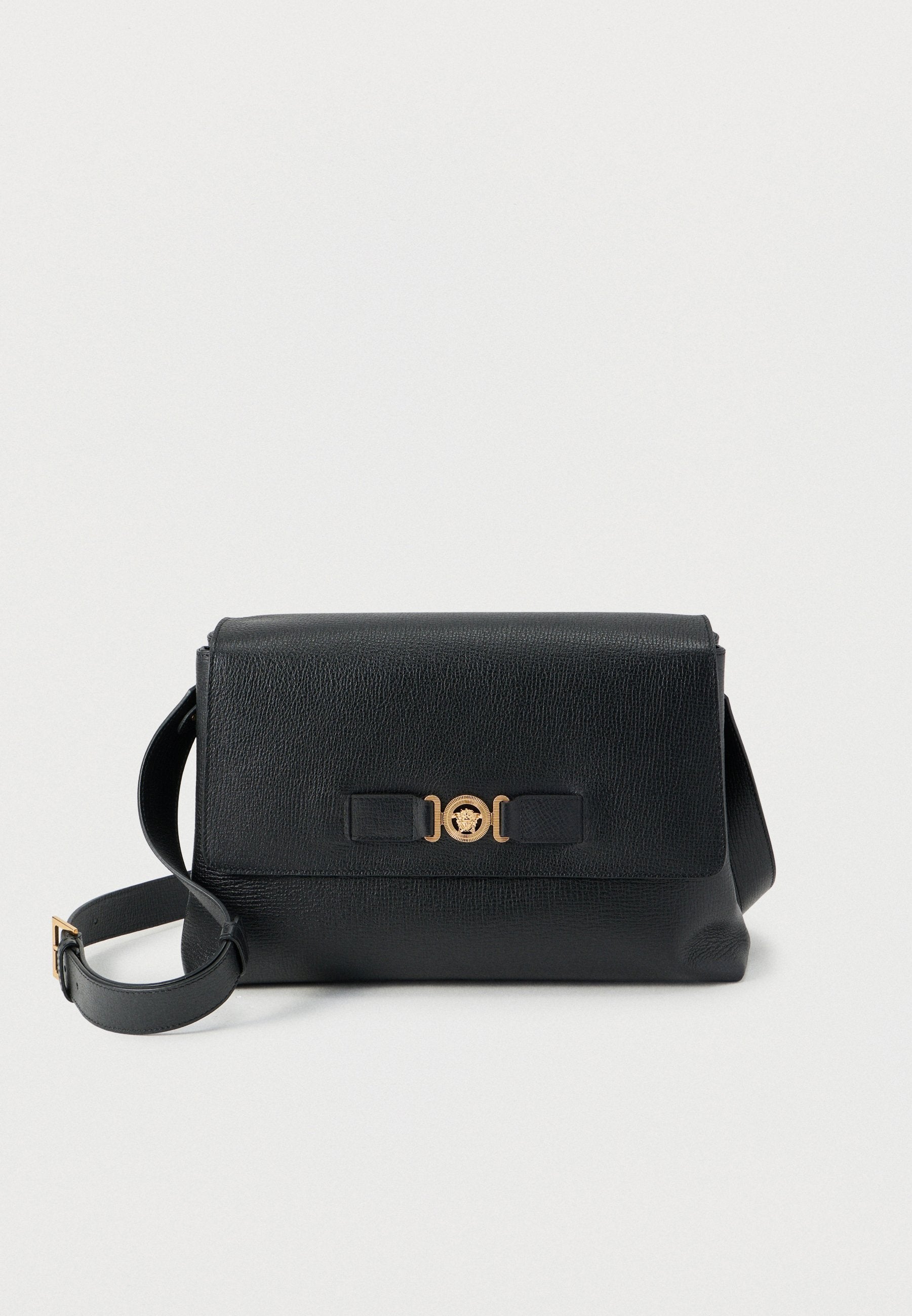 MESSENGER UNISEX - Cross body bag - black/gold-coloured