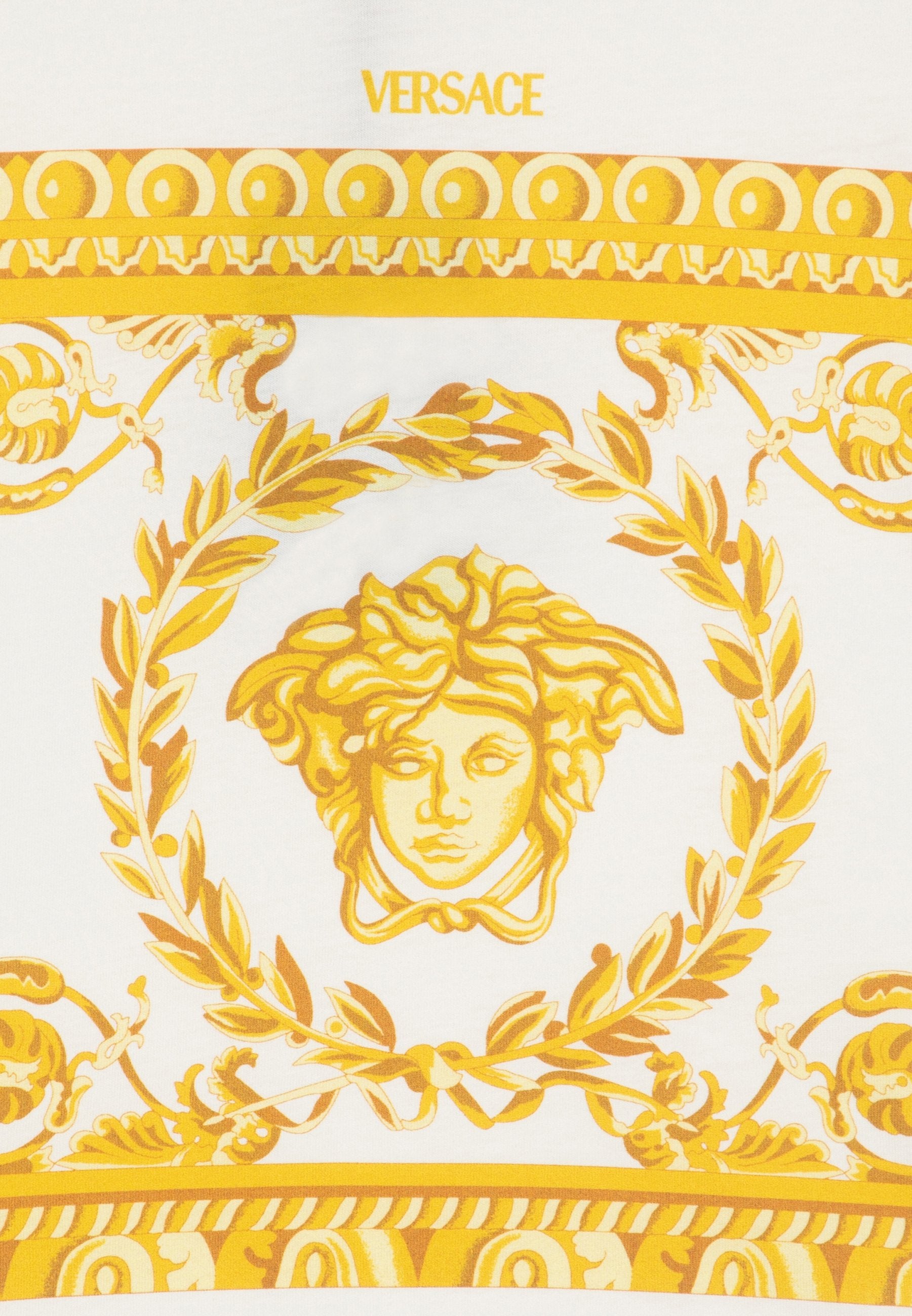 GARLAND MEDUSA PRINT UNISEX - Print T-shirt - white/gold