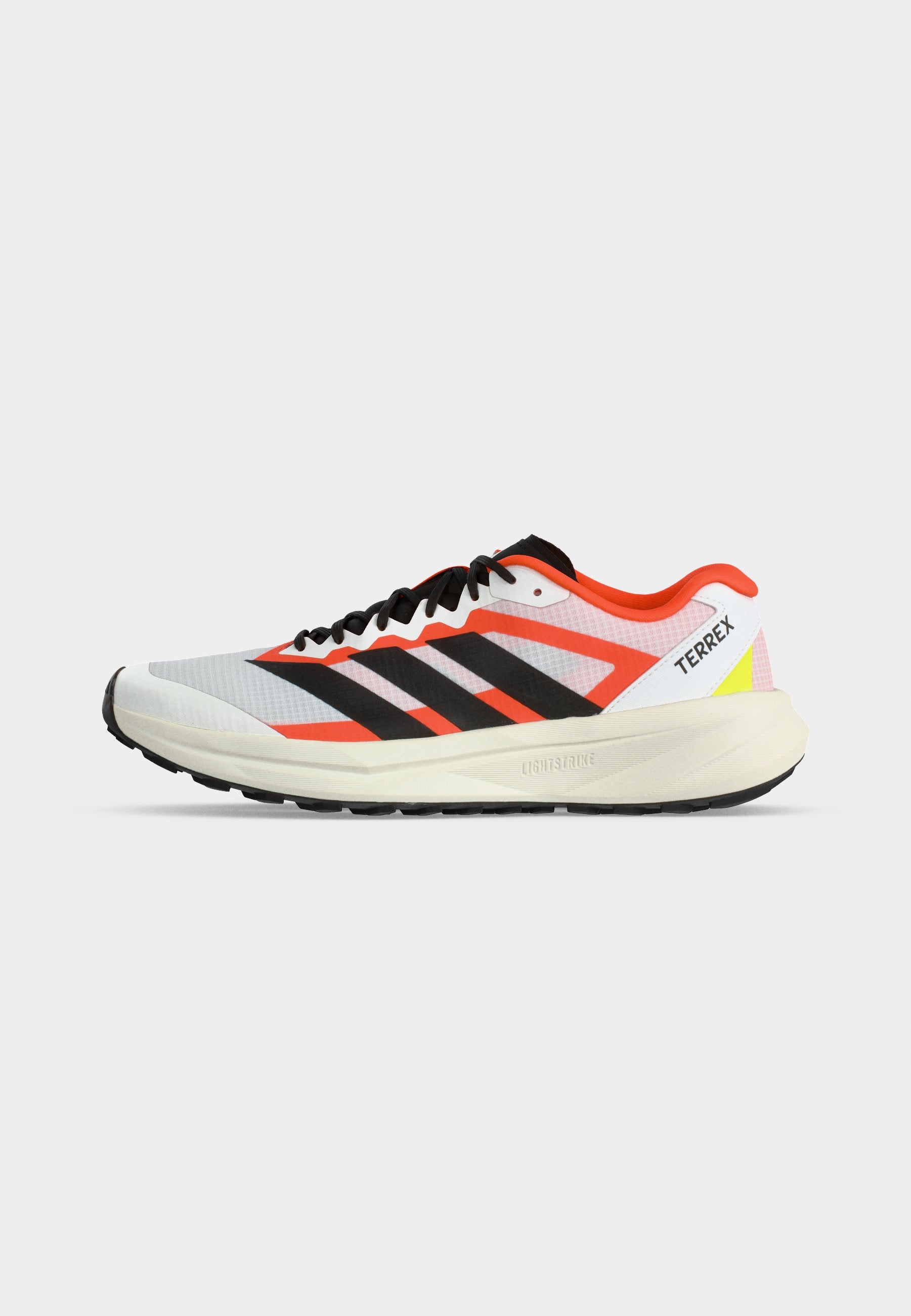 AGRAVIC LITE - Trail running shoes - footwear white/core black/impact orange