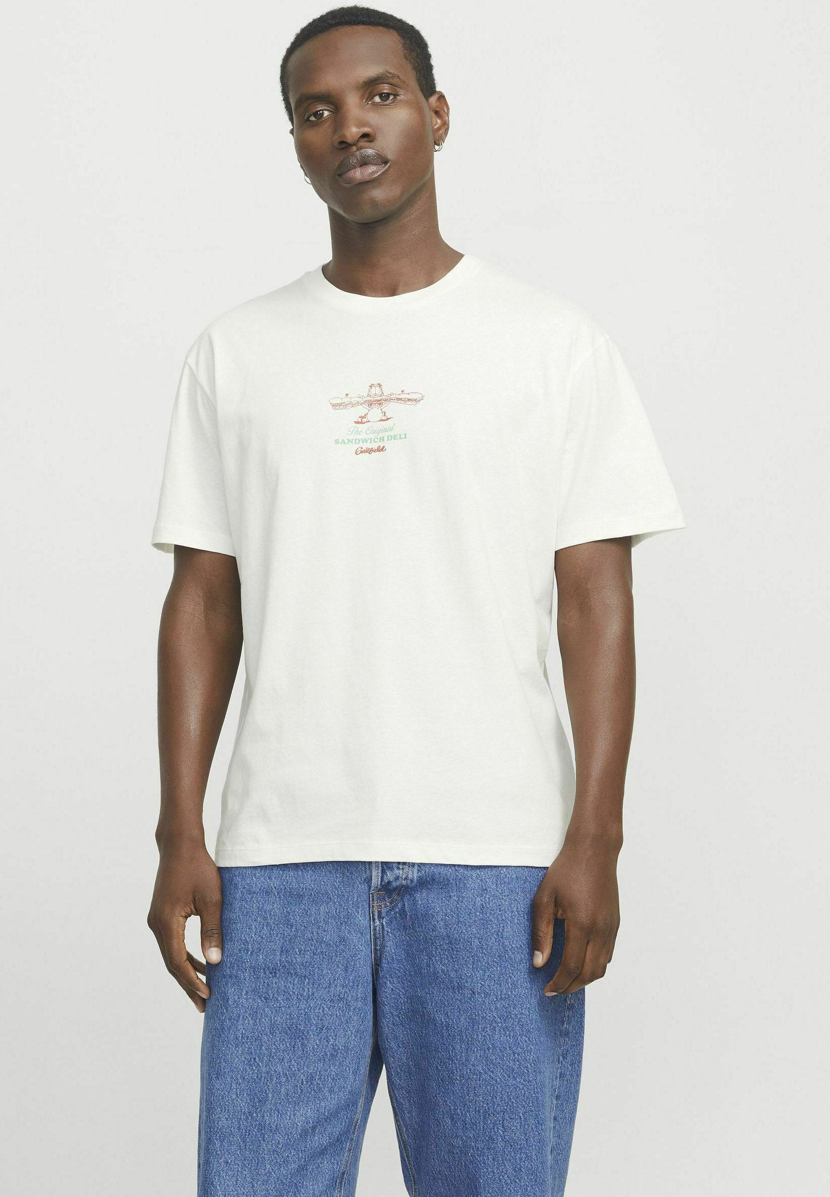 RUNDHALSAUSSCHNITT  - Print T-shirt - white alyssum