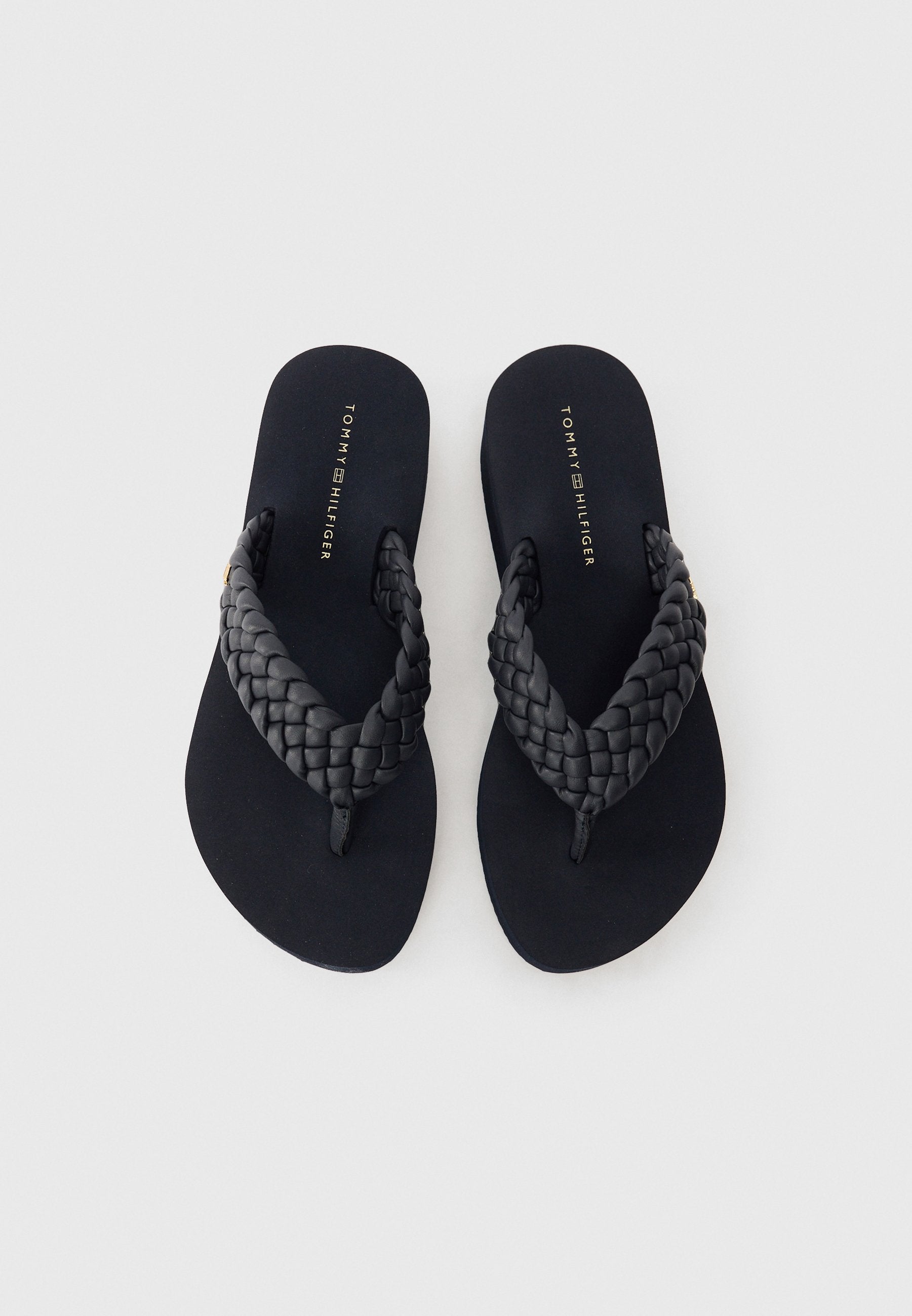 شباشب WEDGE FLIP-FLOPS بحزام مضفر - زرقاء فضائية