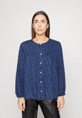 BUTTON FRONT - Blouse - blue