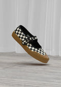MARY JANE - Ankle strap ballet pumps - black/white