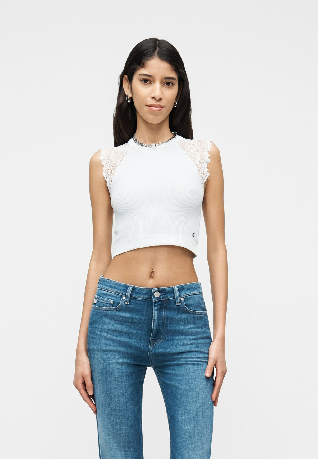 MILLIE SEAMLESS - Top - pure white