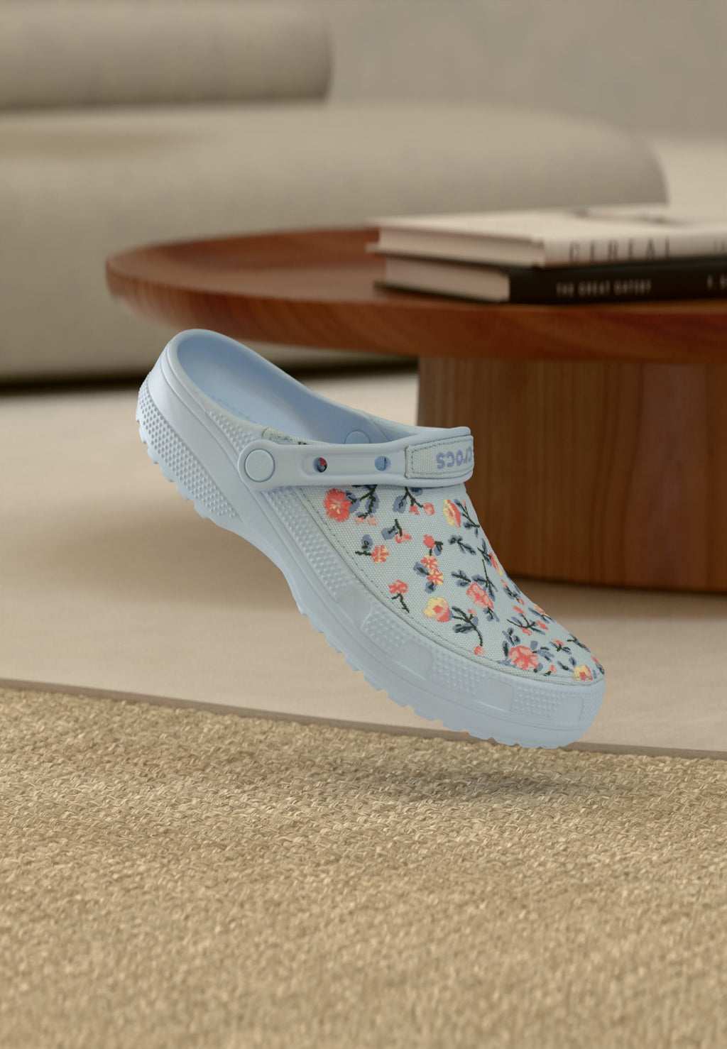 CLASSIC CRAFTED FLORAL UNISEX - Mules - blue frost
