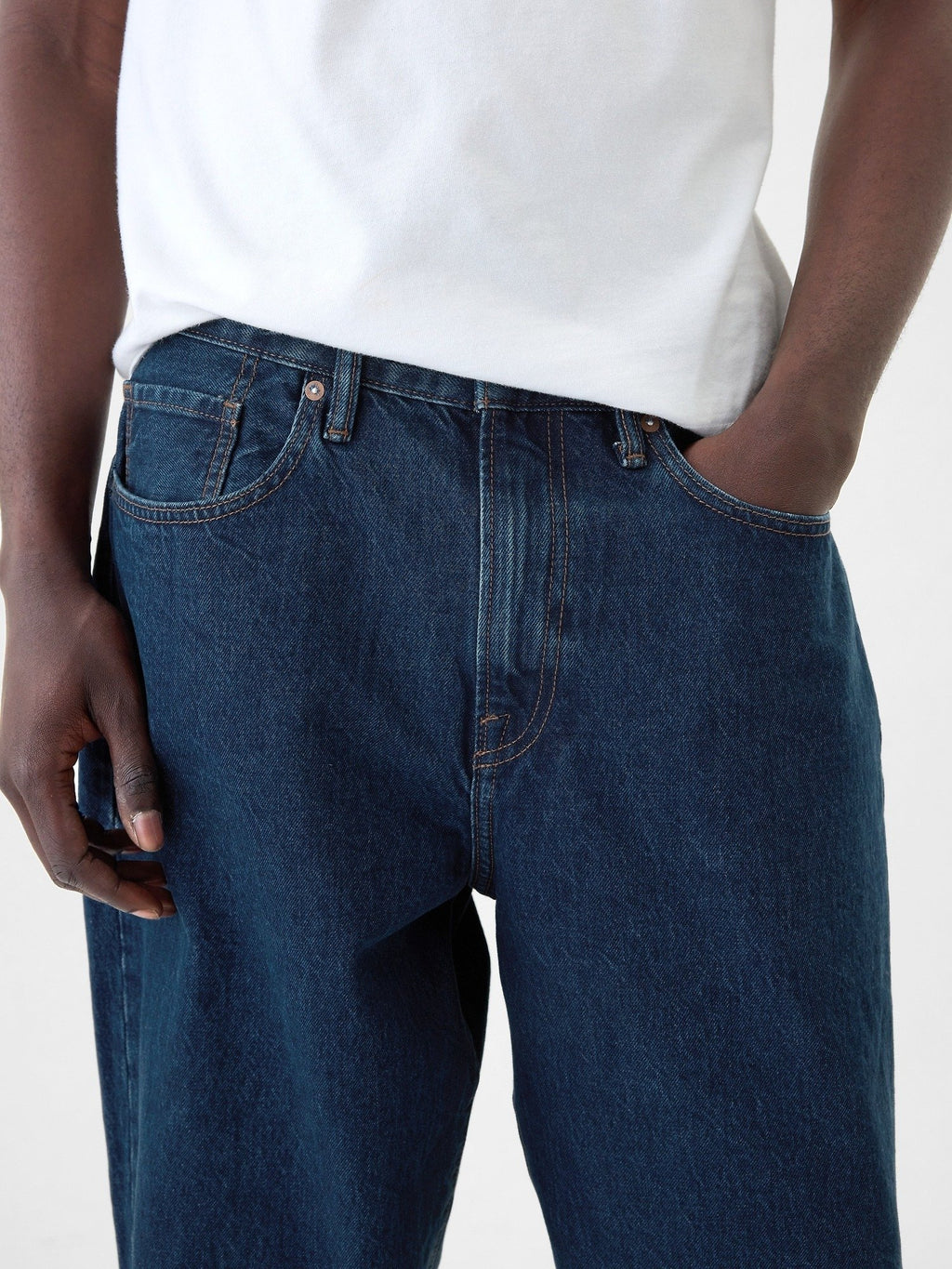 BAGGY FIT RIGID - Straight leg jeans - dark wash
