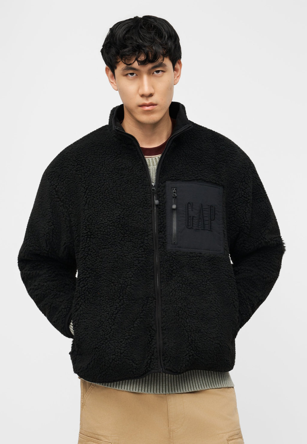 LOGO POLAR - Fleece jacket - true black