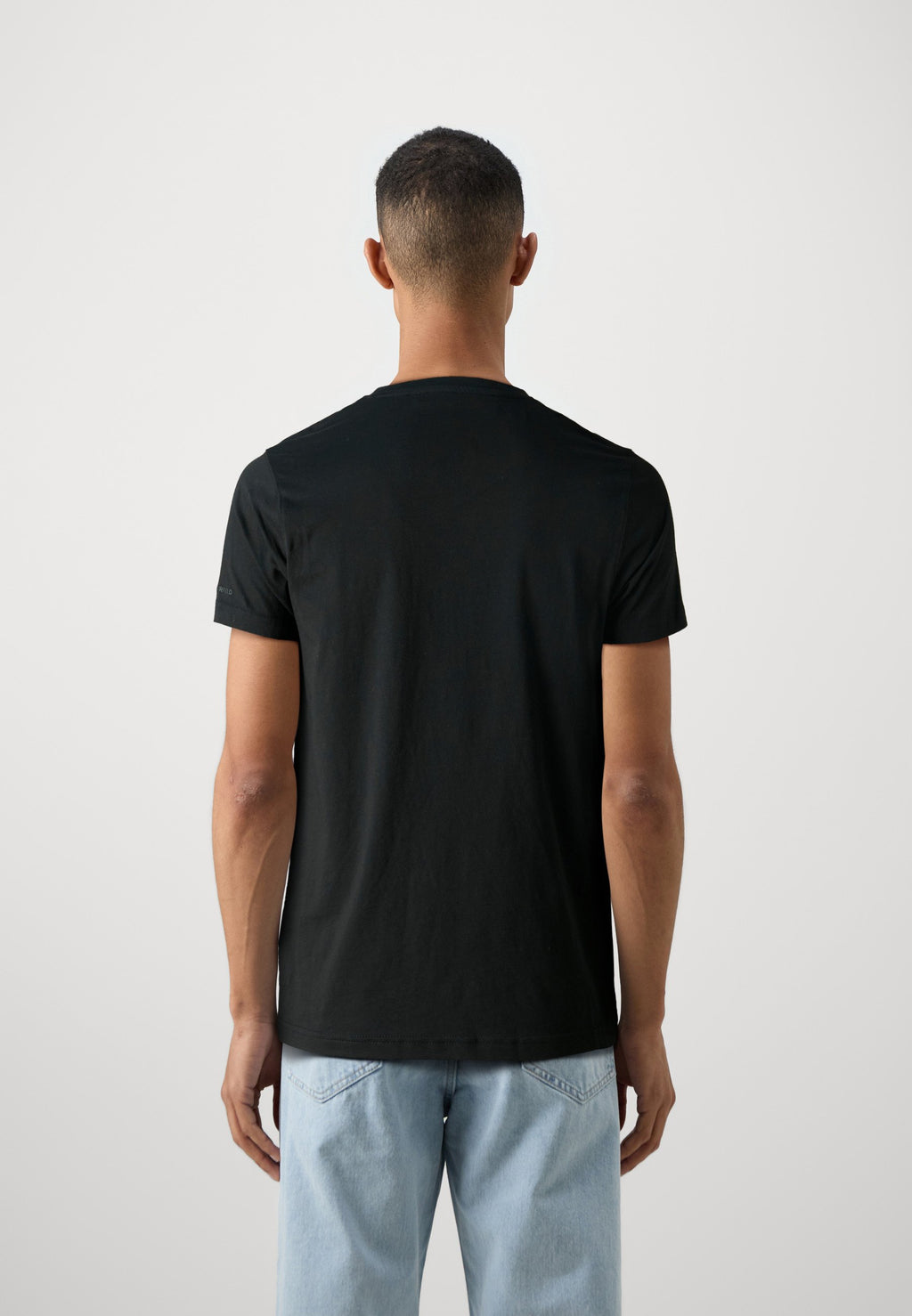 V NECK 2 PACK - Basic T-shirt - black