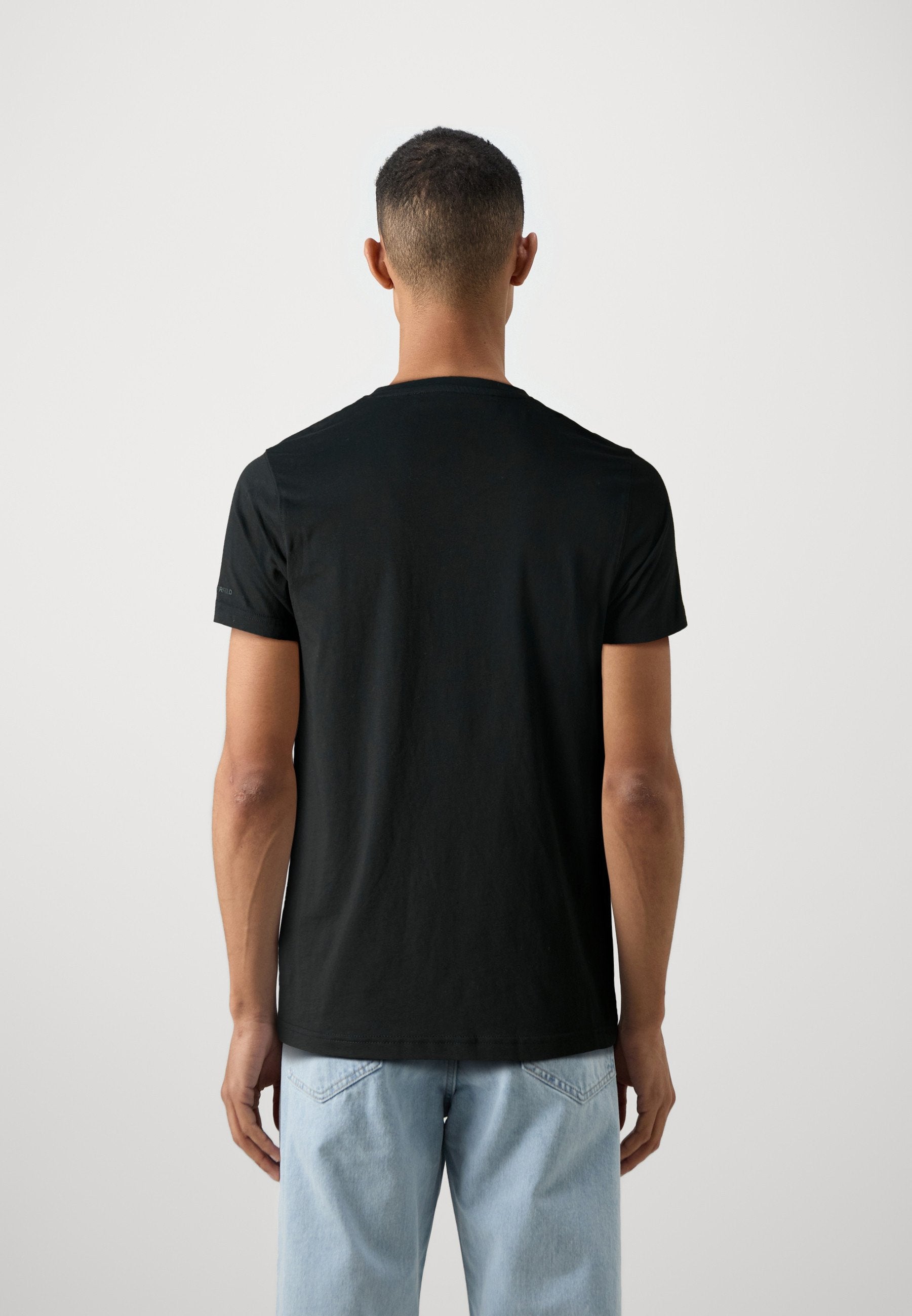 V NECK 2 PACK - Basic T-shirt - black