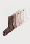 UNISEX 6 PACK - Sports socks - orewood brown/black/sail/malt/baroque brown/mink brown/particle rose