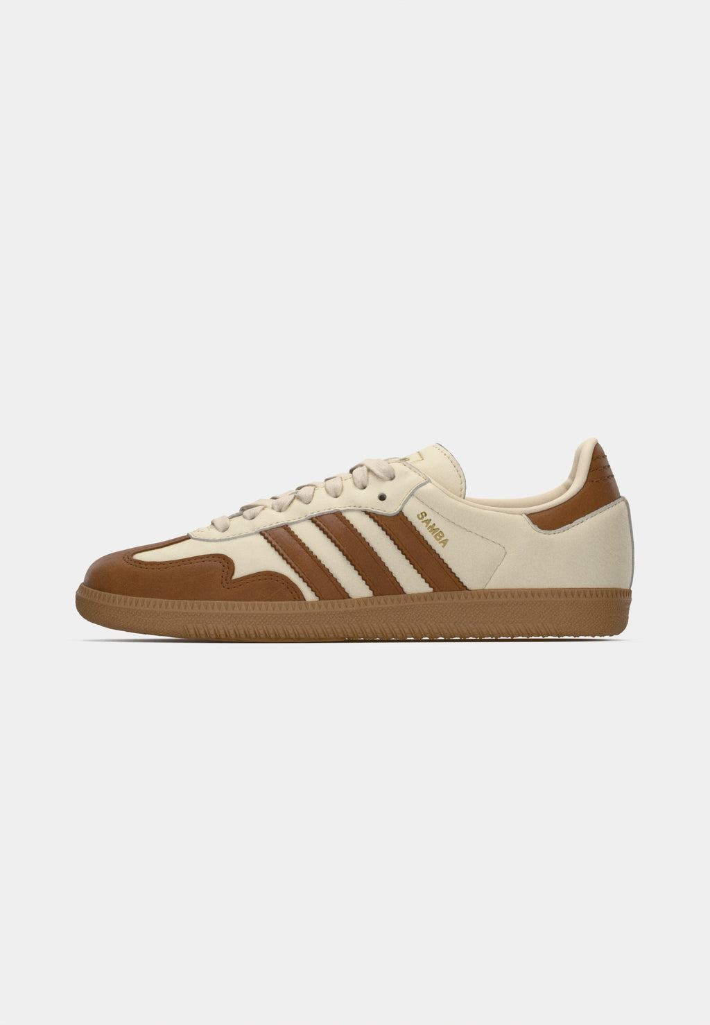 SAMBA OG - Trainers - white/dusky bronze/gold-coloured metallic