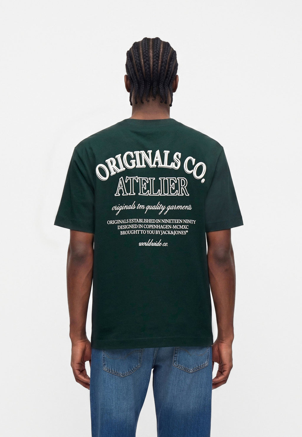JORSANTORINI TEE CREW NECK - Print T-shirt - pine grove