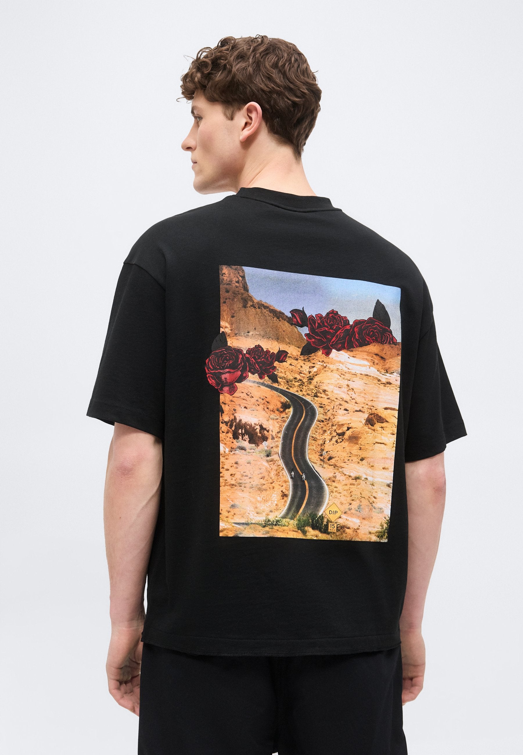 DOMANS - Print T-shirt - black