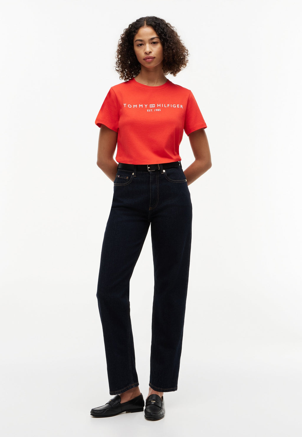 Print T-shirt - fire red