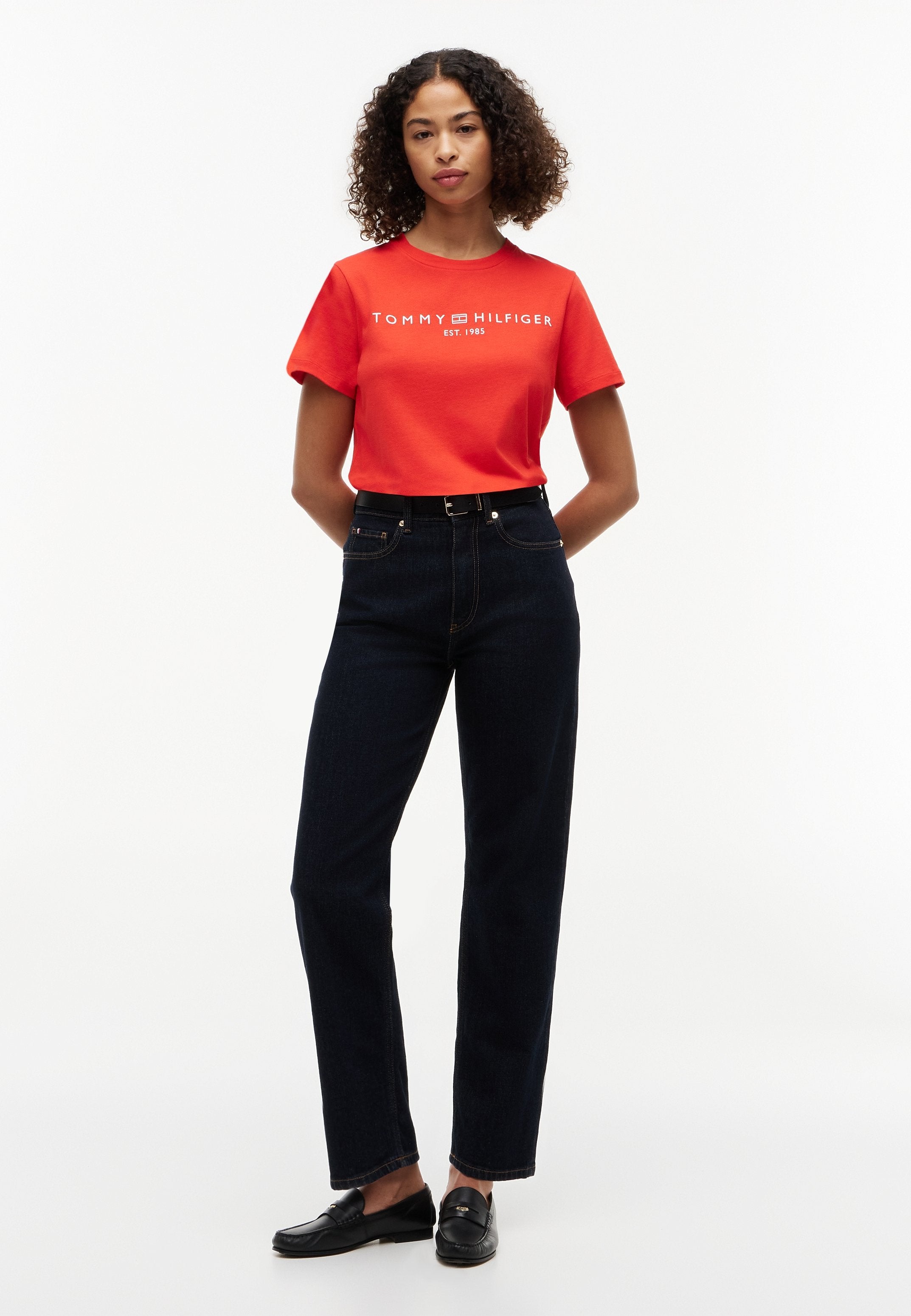 Print T-shirt - fire red