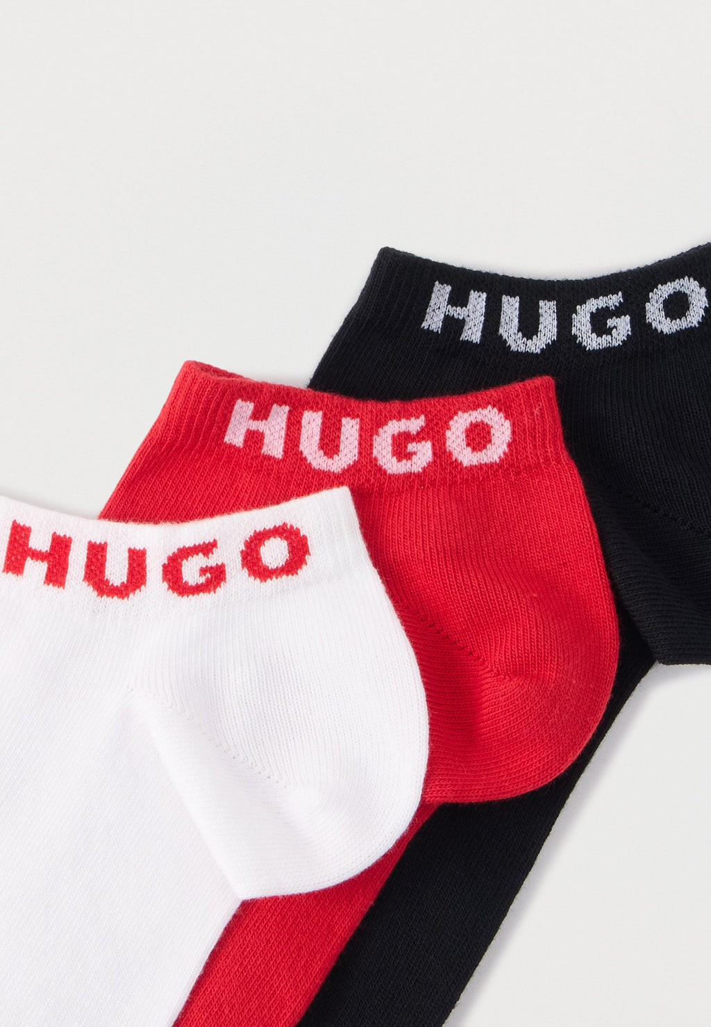 3 PACK - Sneaker socks - red/white/black