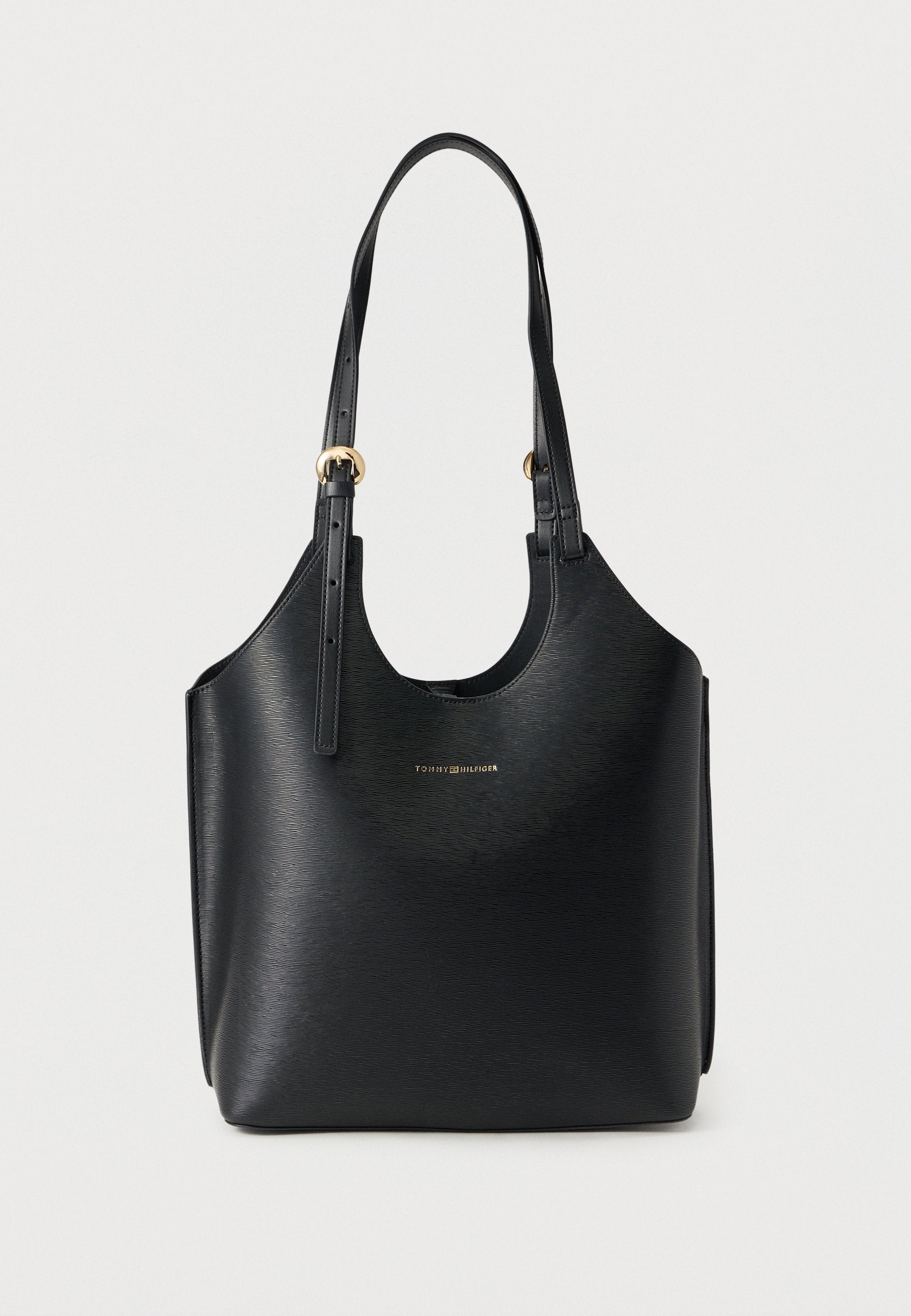 METALLIC LOGO TOTE BAG - Tote bag - black