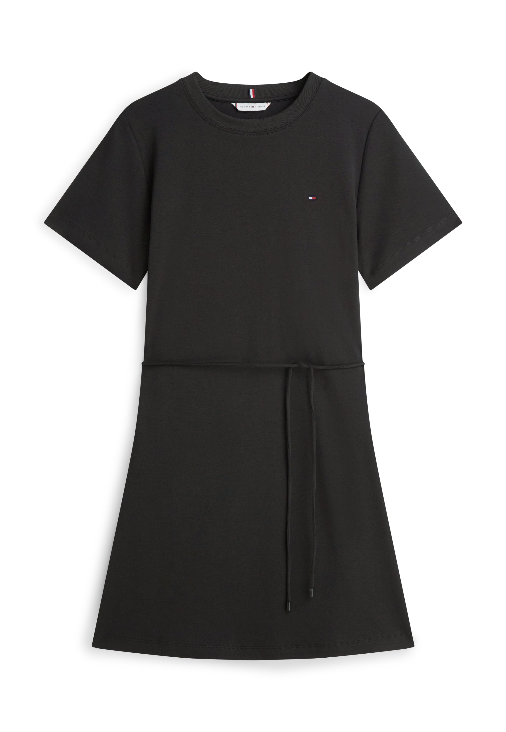 INTERLOCK KNIT MINI T-SHIRT DRESS - Jersey dress - black