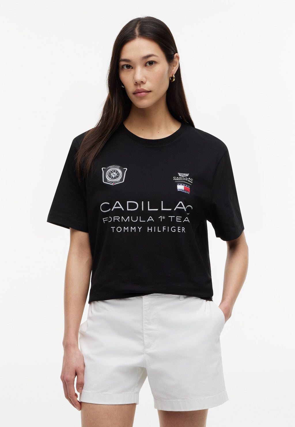 TH X CADILLAC FORMULA 1 TEAM CAR GRAPHIC BLACK TEE UNISEX - Print T-shirt - black