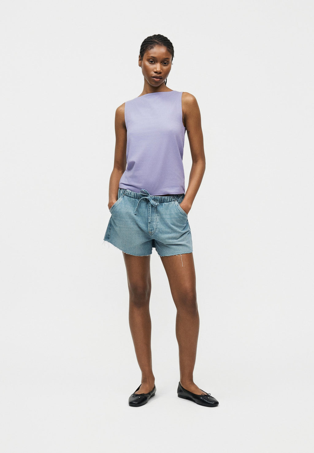 BOAT NECK TANK - Top - orchid