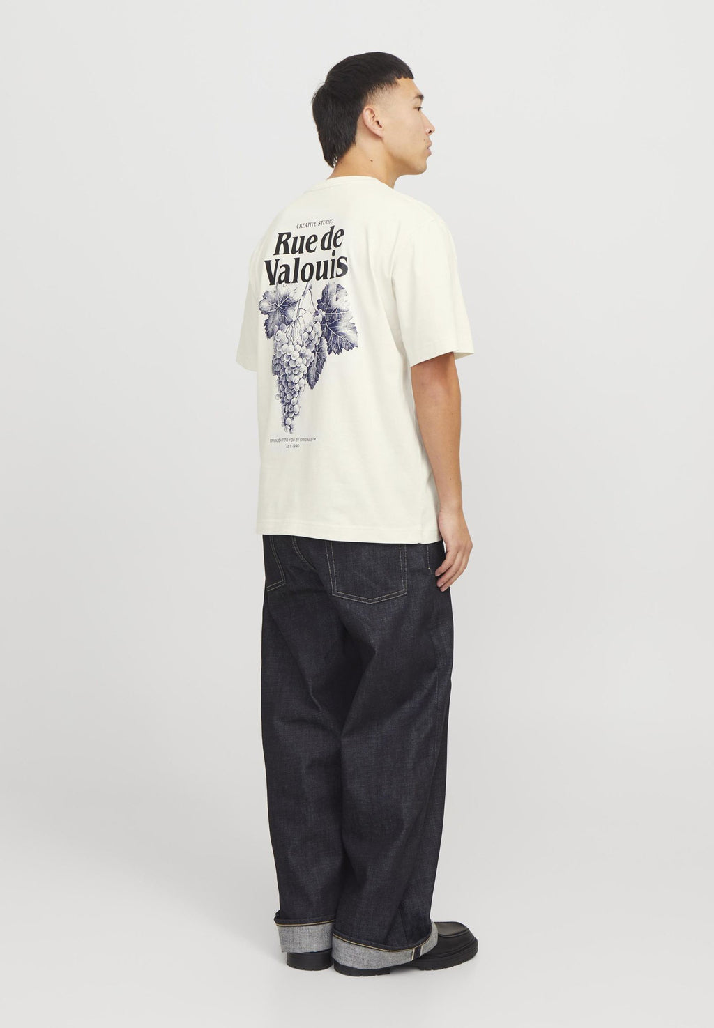 JORPAROS TEE - T-shirt imprimé - imprimé blanc antique:raisins
