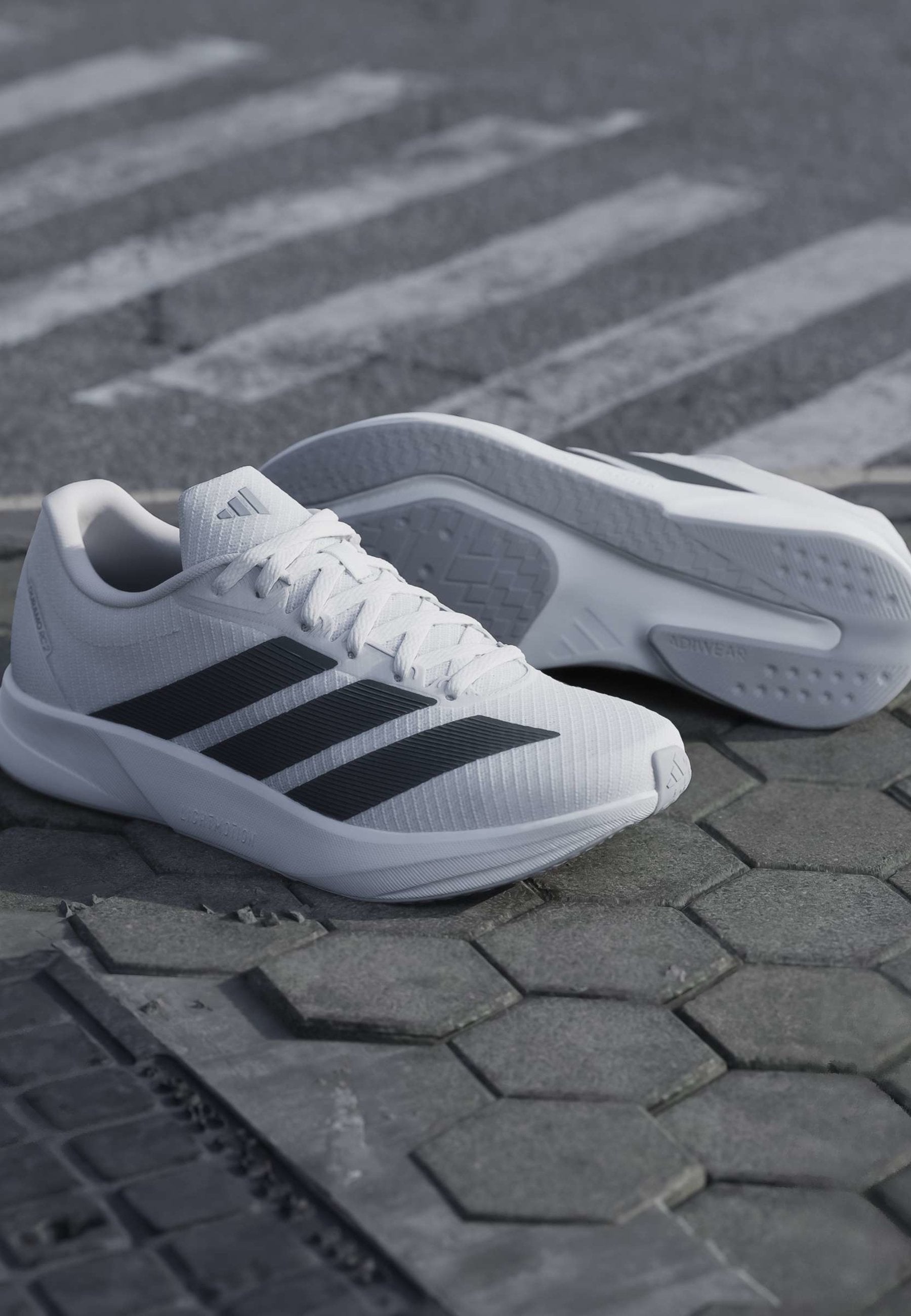ADIDAS PERFORMANCE DURAMO RC2 RUNNING SHOES - Walking trainers - cloud white   grey five   halo silver