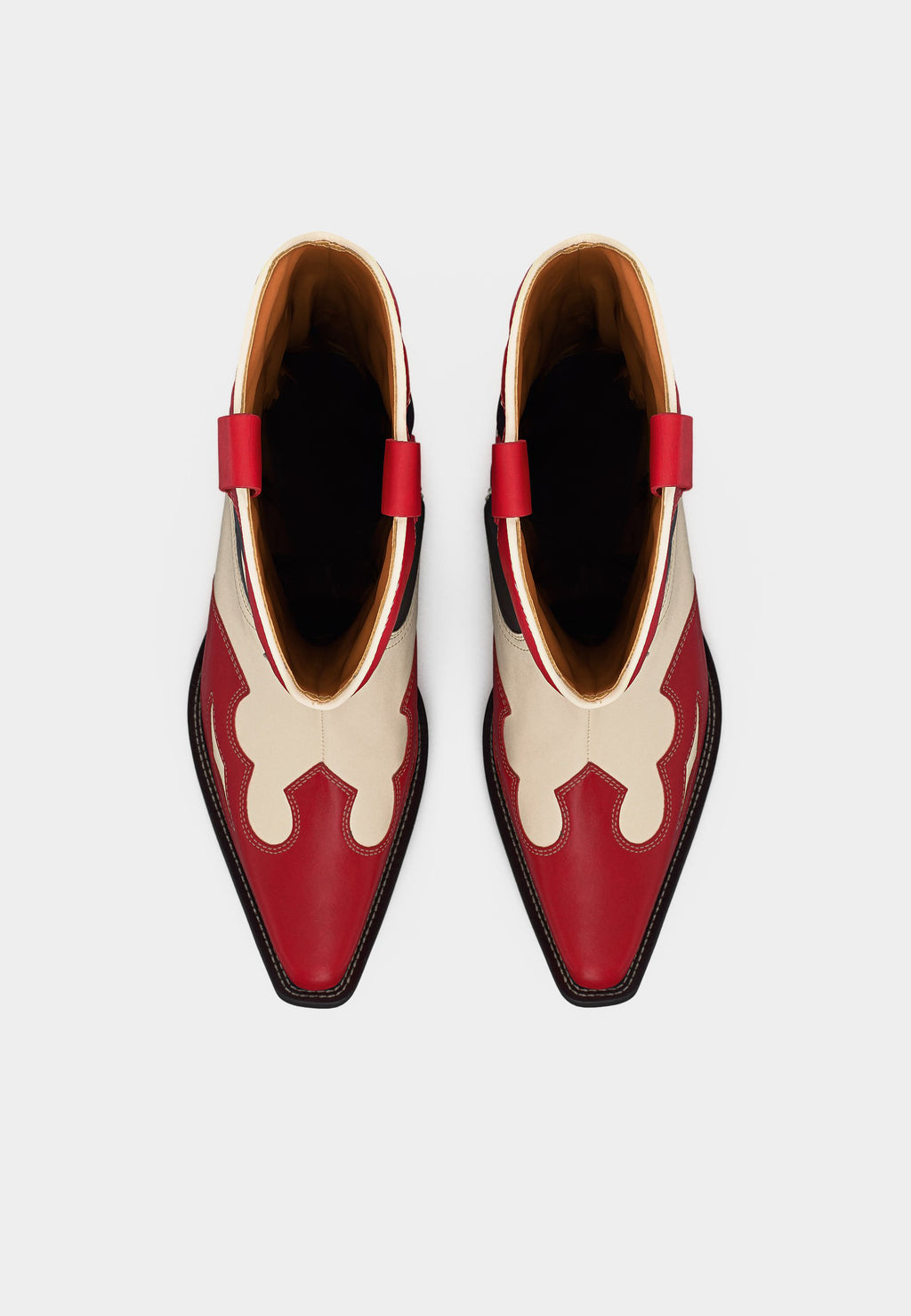 Cowboy/Biker boots - red/white/blue