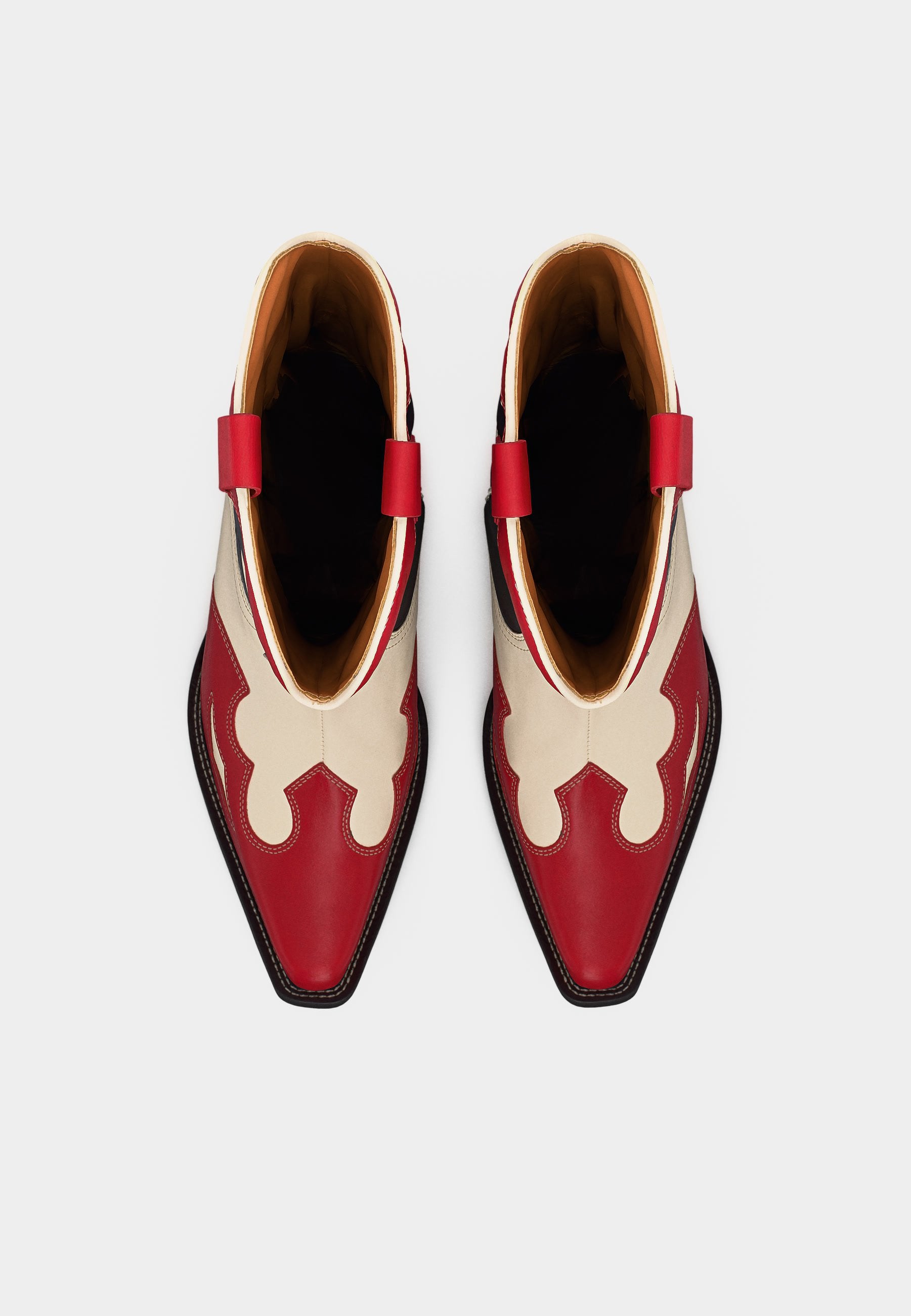Cowboy/Biker boots - red/white/blue