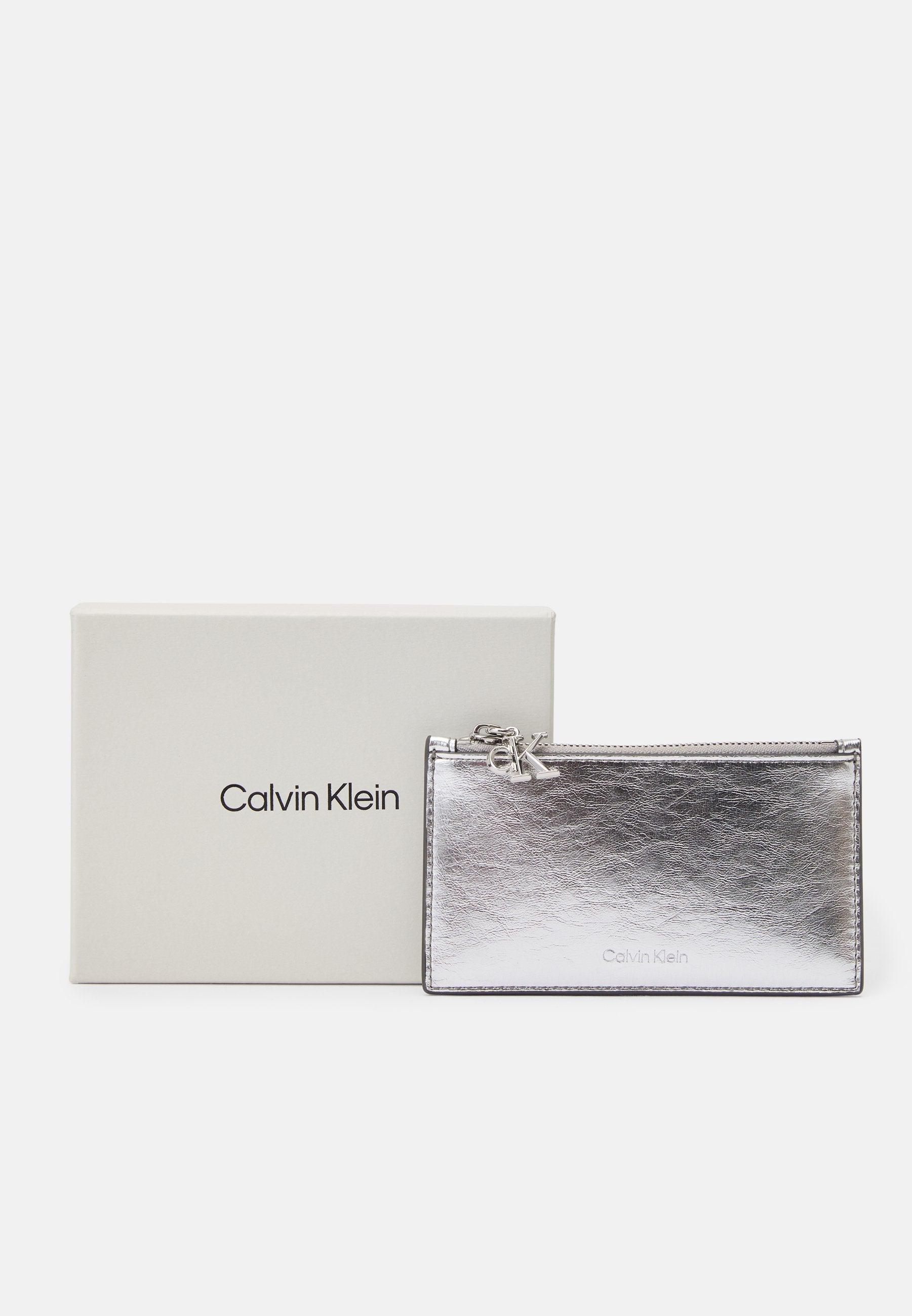 METALLIC ZIP CARDCASE - Wallet - silver-coloured