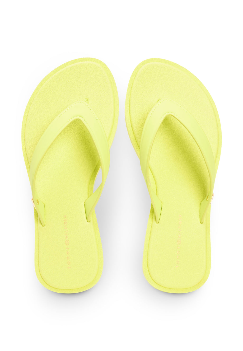 CHIC TH MONOGRAM FLIP-FLOPS - T-bar sandals - lime zing