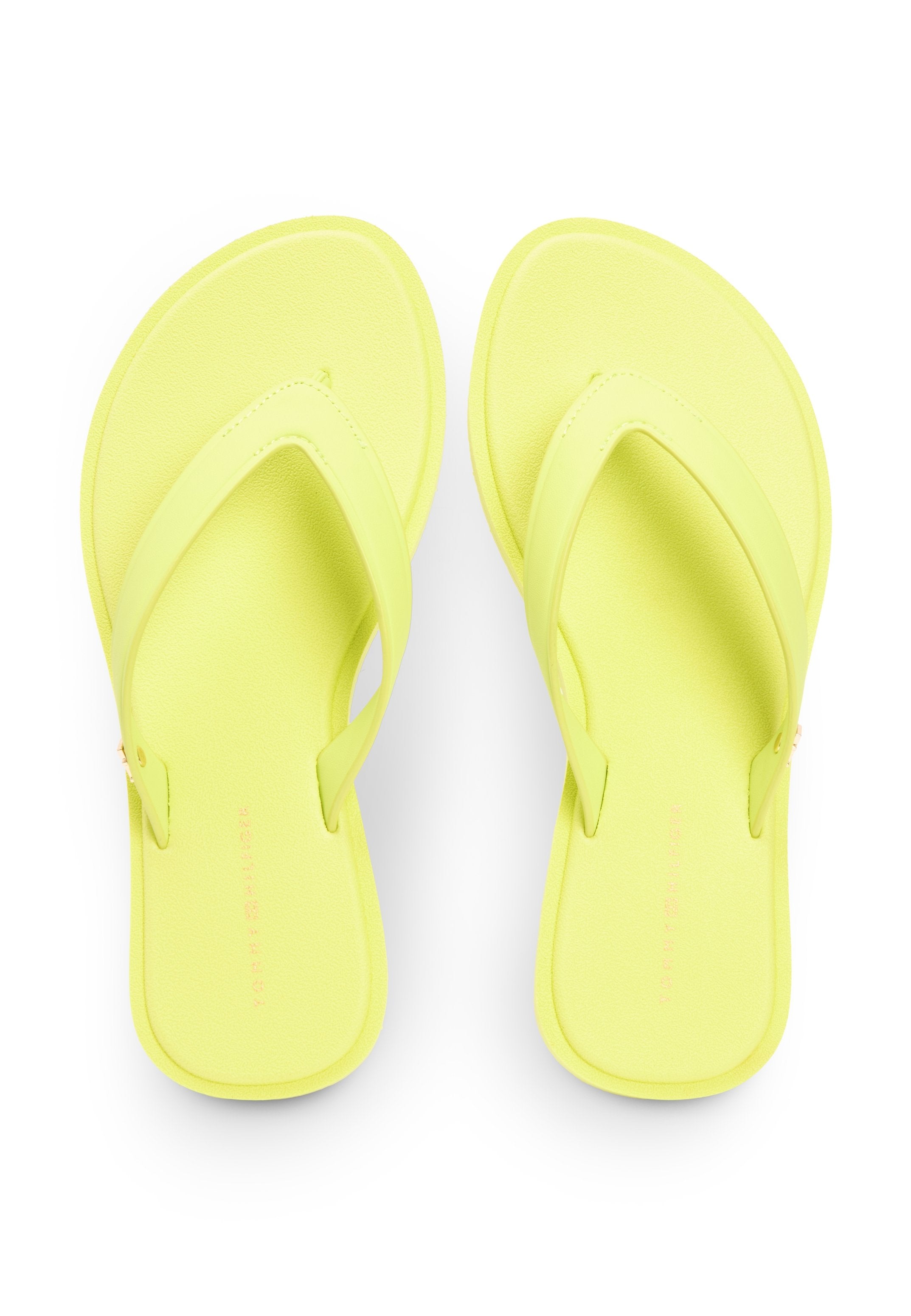 CHIC TH MONOGRAM FLIP-FLOPS - T-bar sandals - lime zing