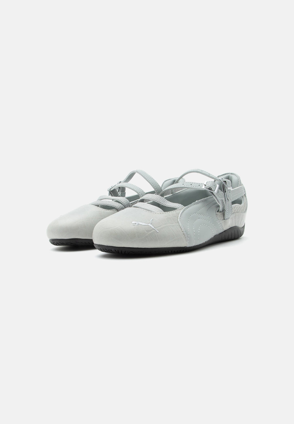 SPEEDCAT CROC - Ankle strap ballet pumps - white/vapor gray