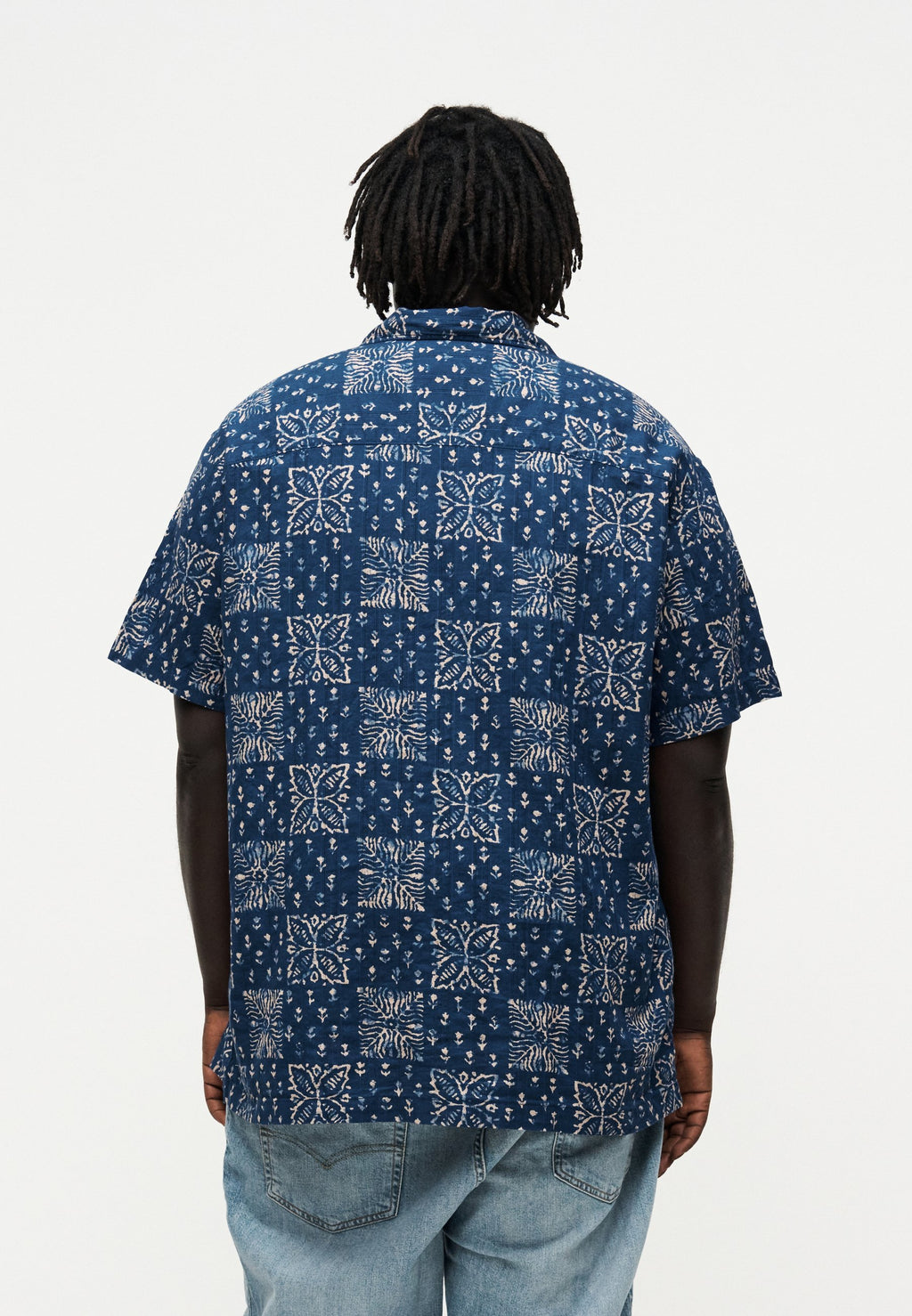 JPRBLULYON PRINT DOBBY SHIRT - Shirt - sky captain
