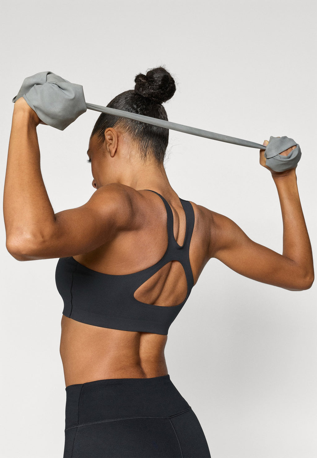 BRA - Medium support sports bra - black/anthracite/smoke grey