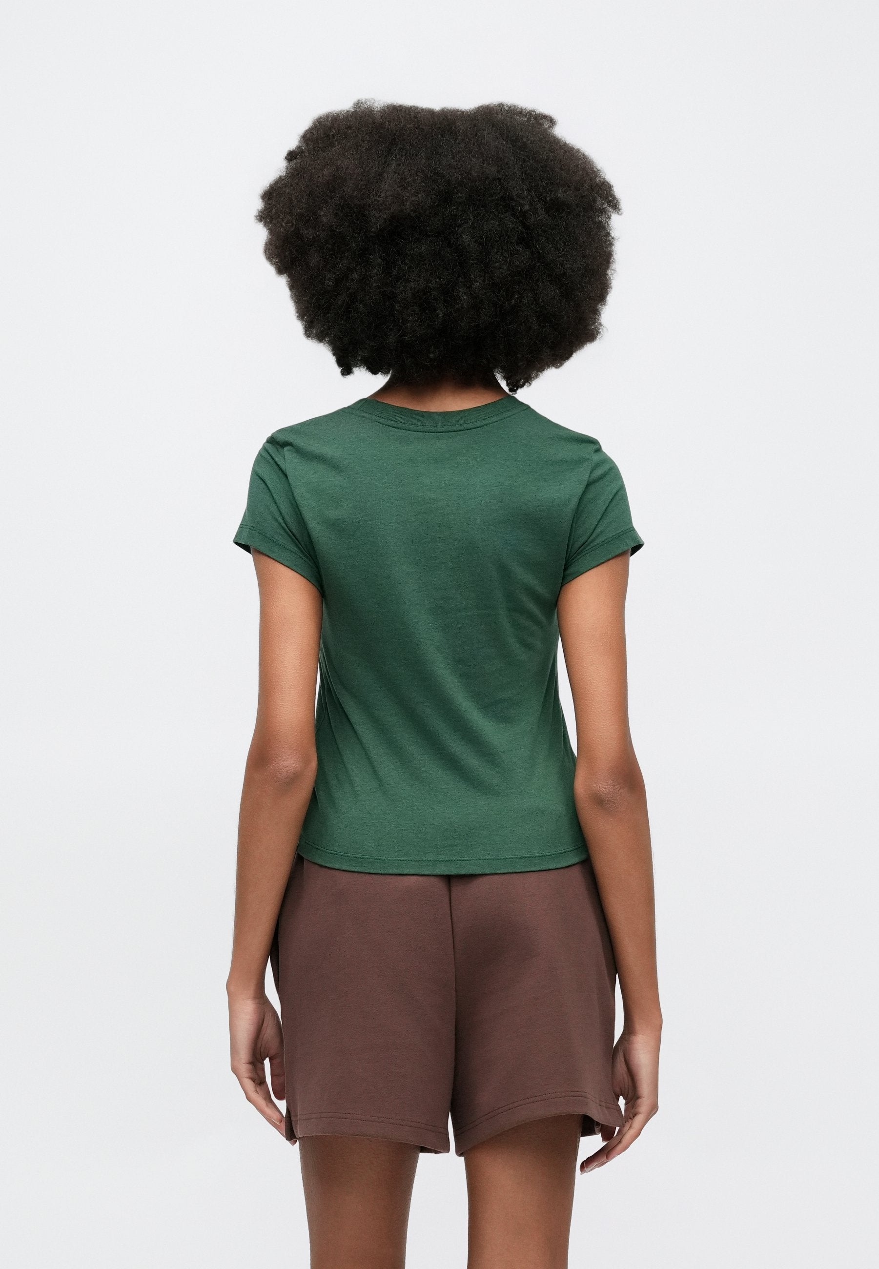 Basic T-shirt - fir/white